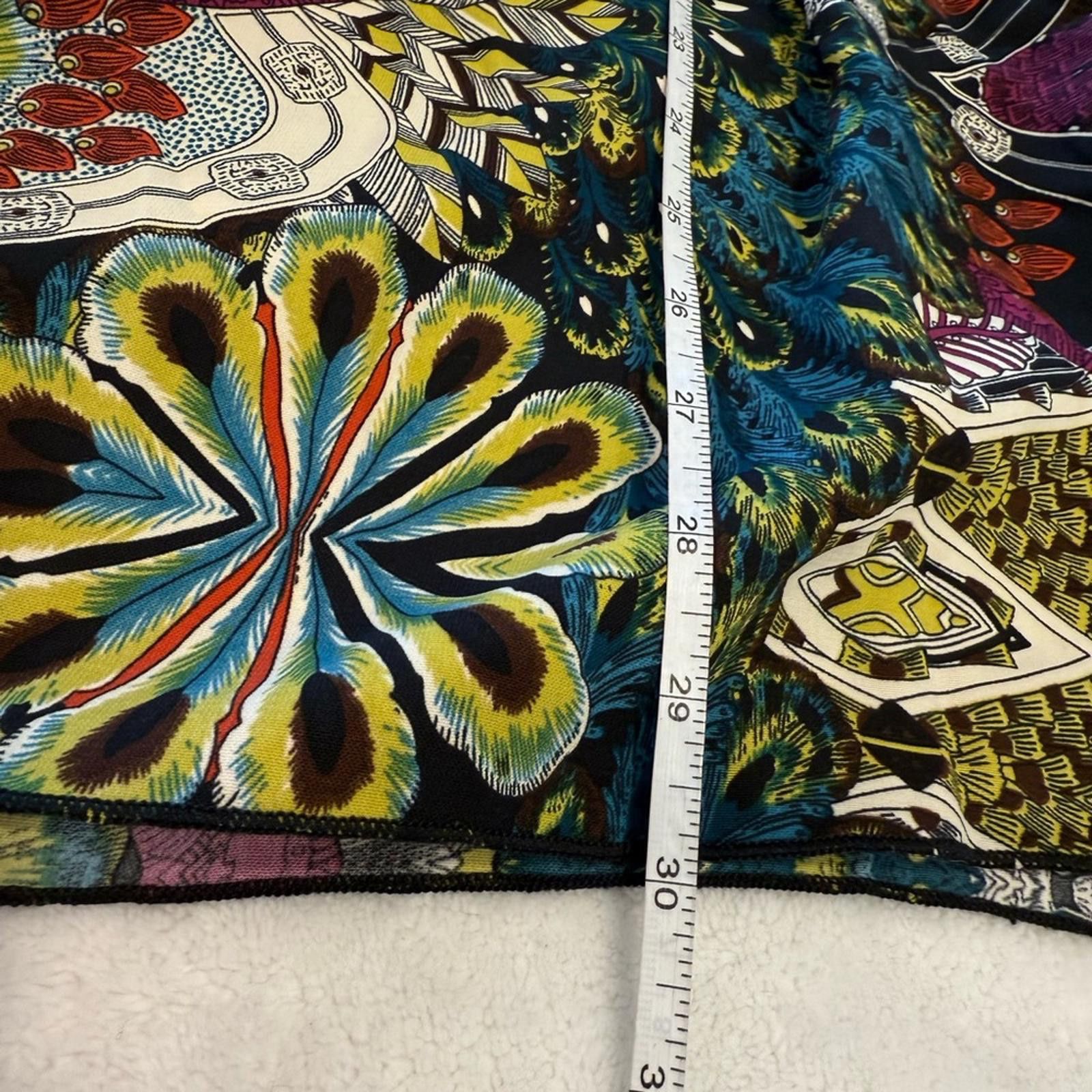 Other Boho multicolored feather print top wide sleeves SZ LG Size L / US 10 / IT 46 - 5 Thumbnail