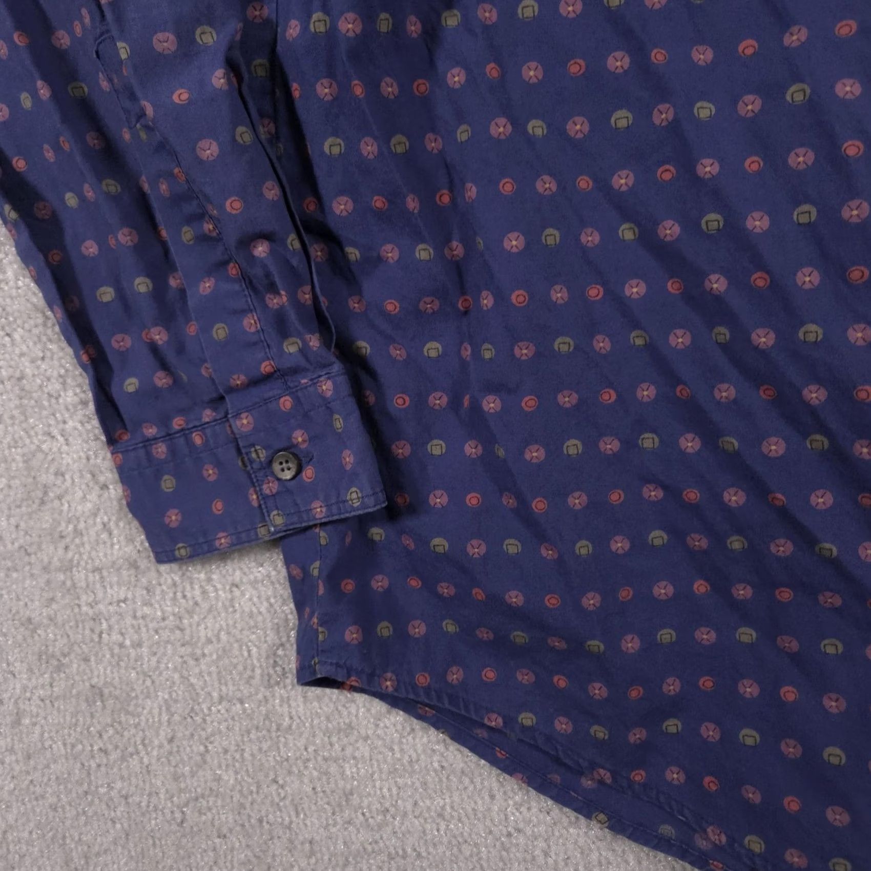 Dockers VINTAGE Dockers Shirt Mens Large Blue Long Sleeve Button Down Geometric 90s Size US L / EU 52-54 / 3 - 5 Thumbnail