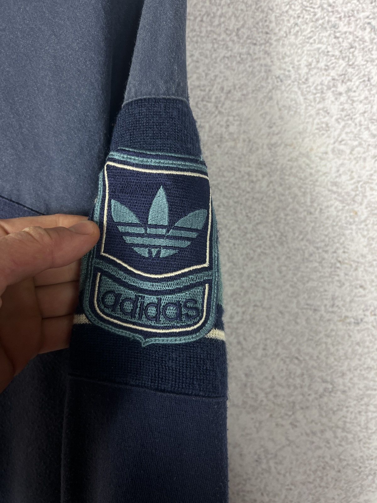Adidas Vintage 80s Adidas Patch Logo Sweatshirt 1/4 Sweater Size US S / EU 44-46 / 1 - 4 Thumbnail