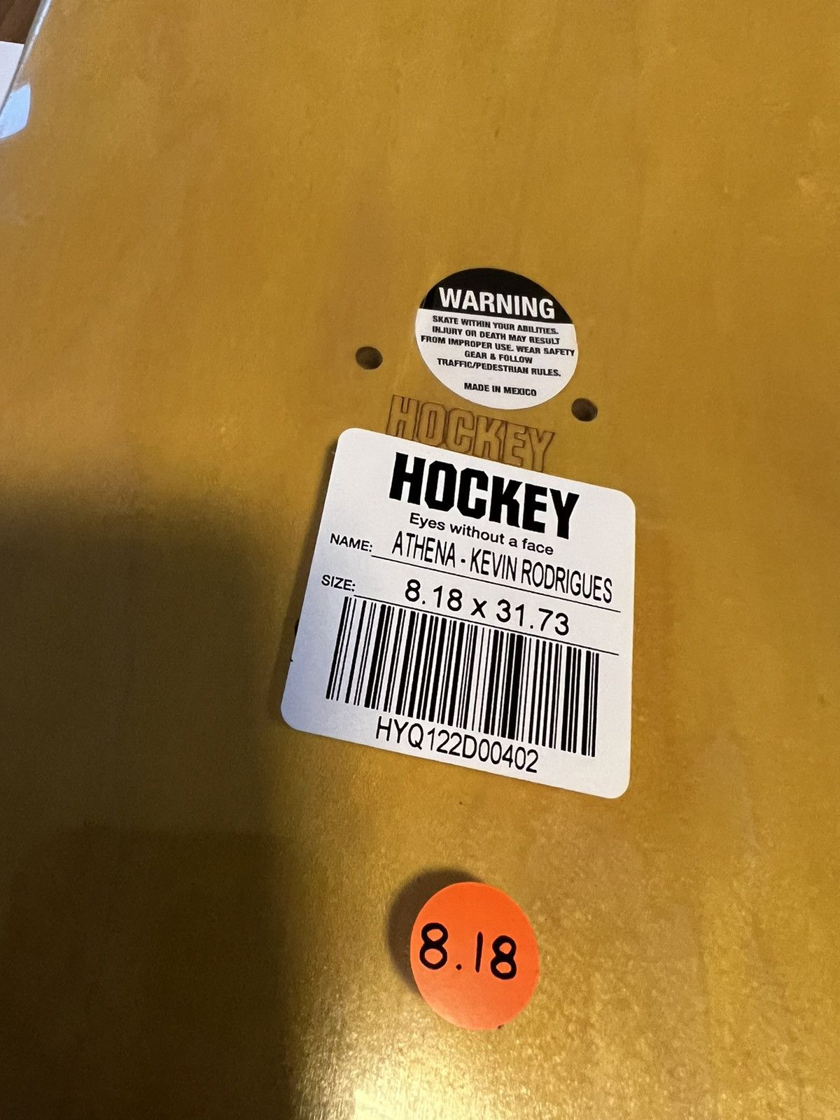 Fucking Awesome FA/Hockey Kevin Rodrigues ATHENA Deck 8.18 Size ONE SIZE - 4 Thumbnail