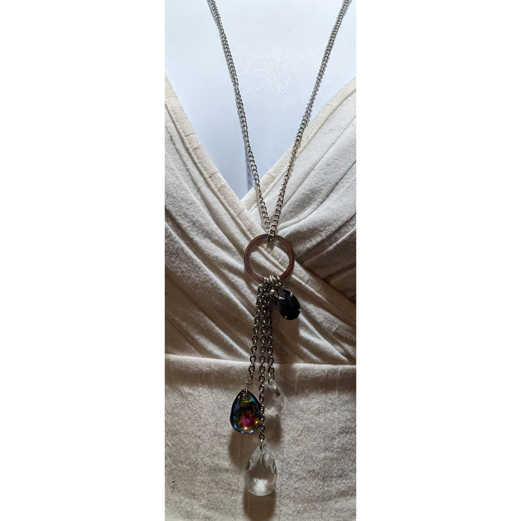 Other Silver Rainbow Drop Charm Necklace Size ONE SIZE - 8 Thumbnail