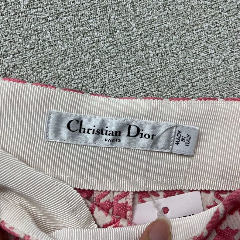 Dior Dior Ultra-mini pink bird plaid shorts Size 42" / US 20 - 3 Thumbnail