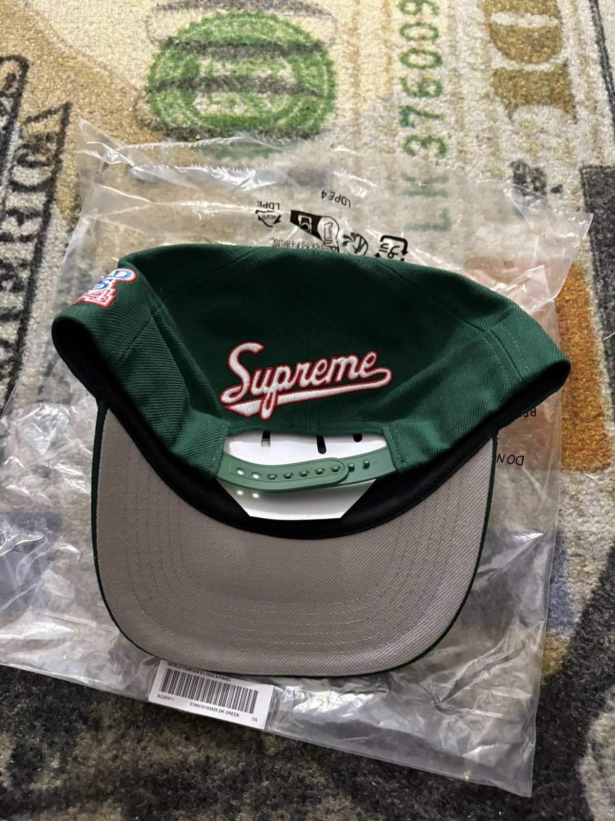 Supreme Supreme World Famous S Logo 6-Panel Hat Green Size ONE SIZE - 3 Thumbnail