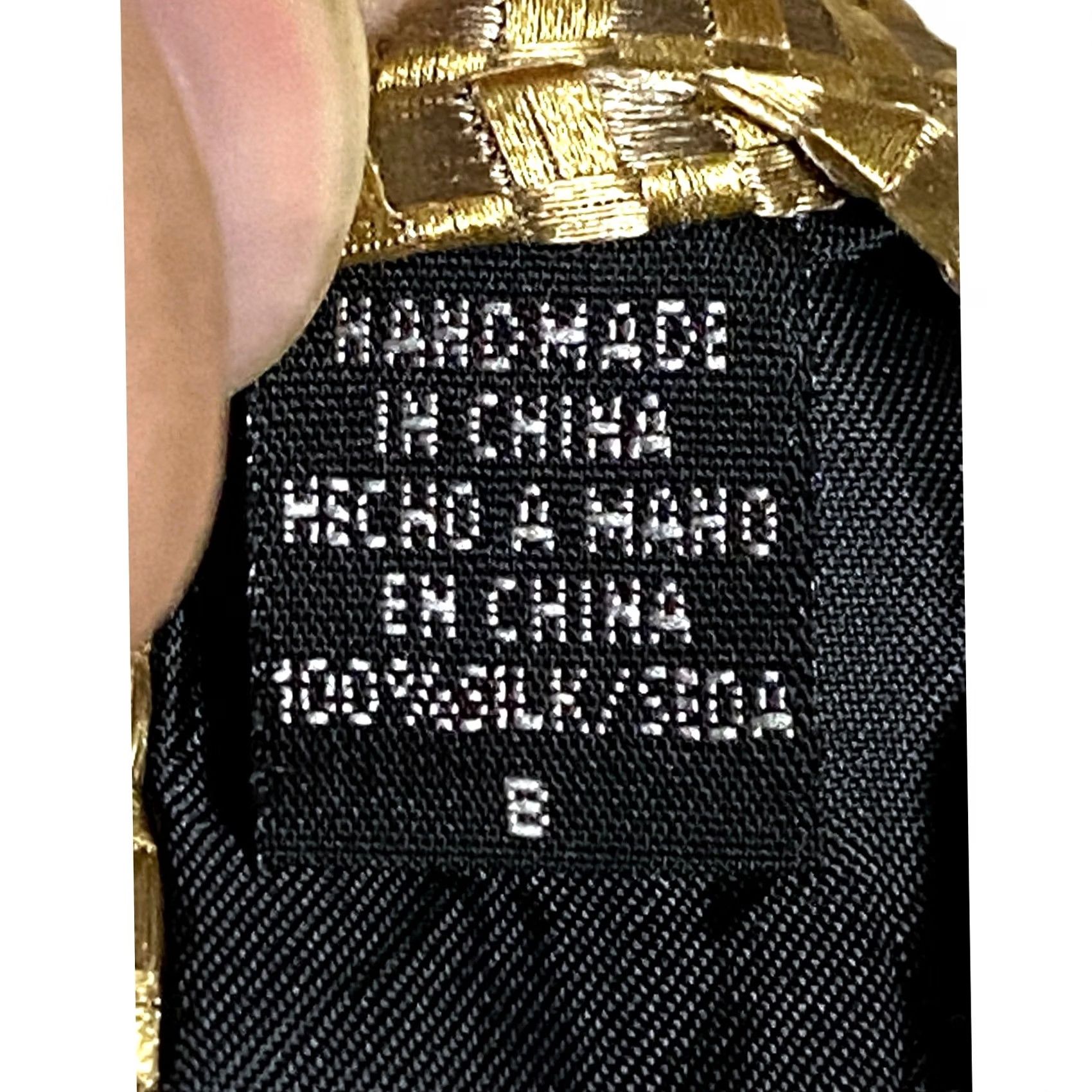 Geoffrey Beene Geoffrey Beene Gold Geometric Diamond Mens Silk Neck Tie Workwear Office Preppy Size ONE SIZE - 4 Thumbnail