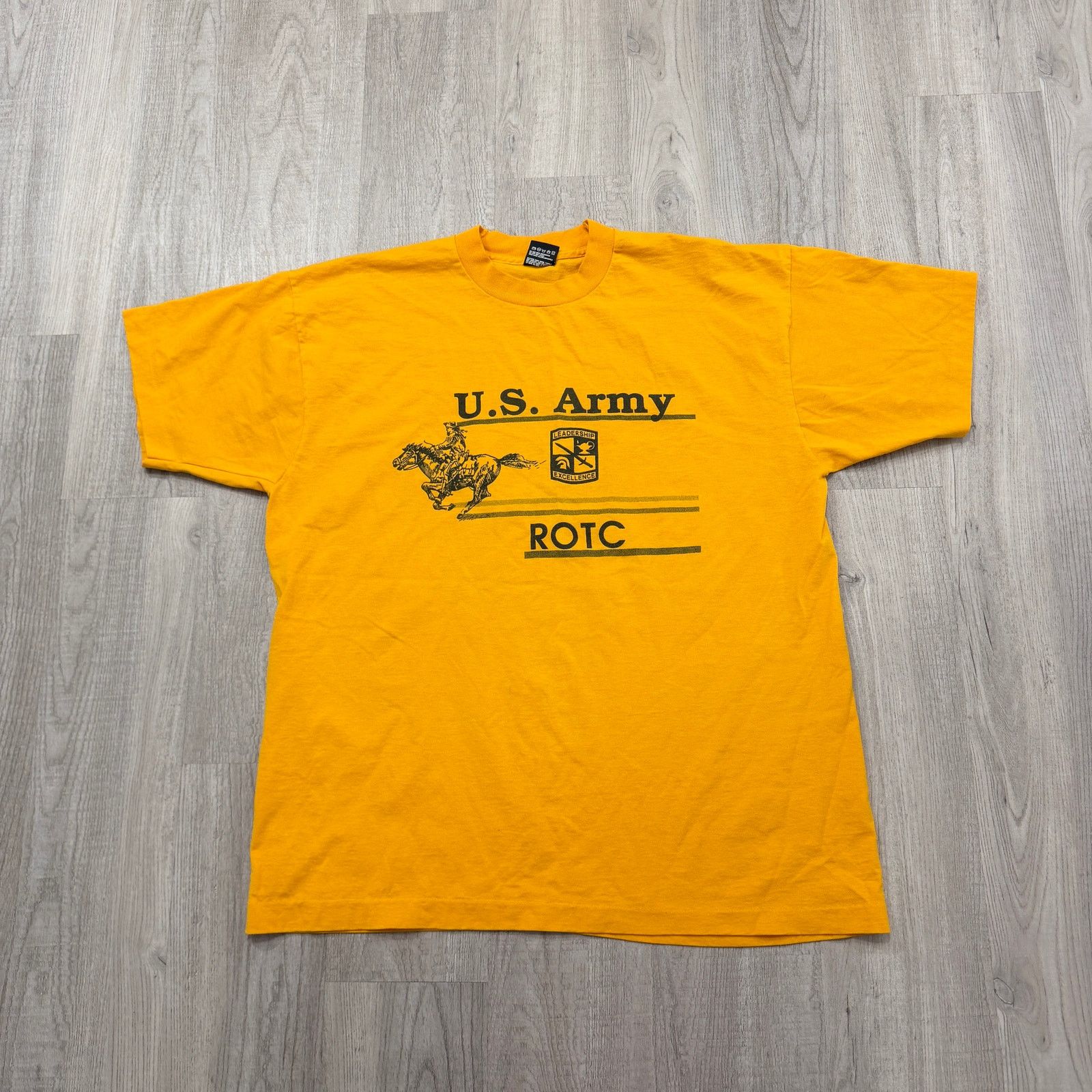 Vintage Vintage U.S. Army ROTC Shirt Men's Extra Large Yellow 90s Size US XL / EU 56 / 4 - 1 Thumbnail