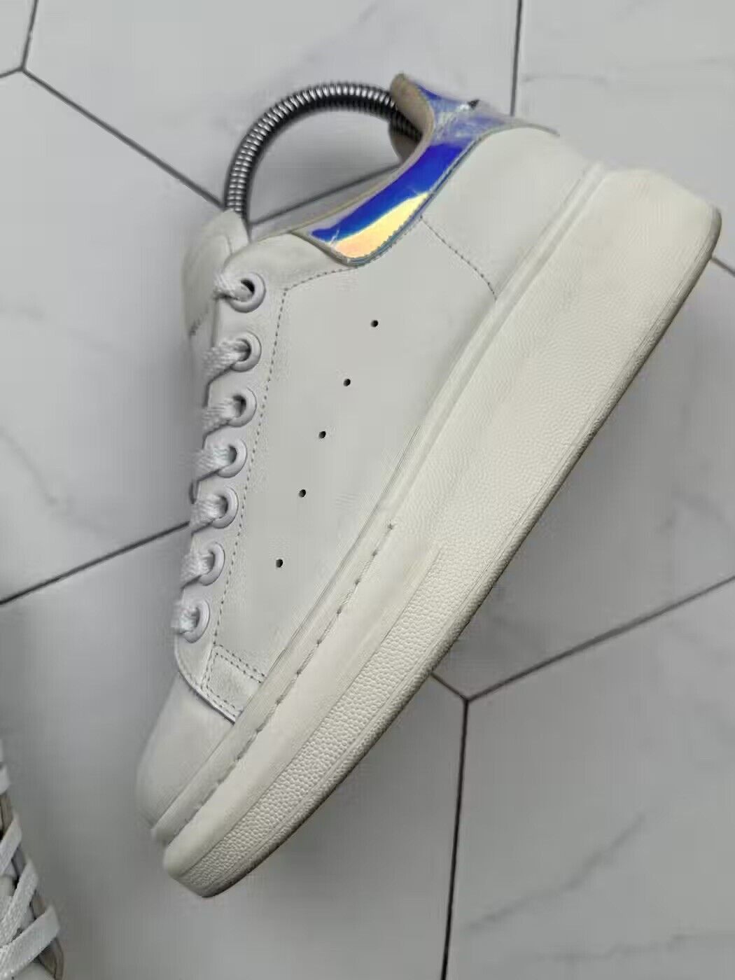 Alexander McQueen Alexander McQueen Oversized Leather Sneakers (B127) Size US 7 / IT 37 - 3 Thumbnail