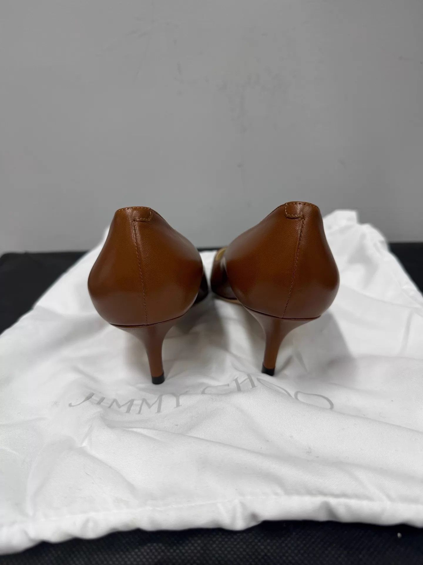 Jimmy Choo Jimmy Choo Calfskin Pointed Toe Pumps Size 38 Brand New Size US 7.5 / IT 37.5 - 3 Thumbnail
