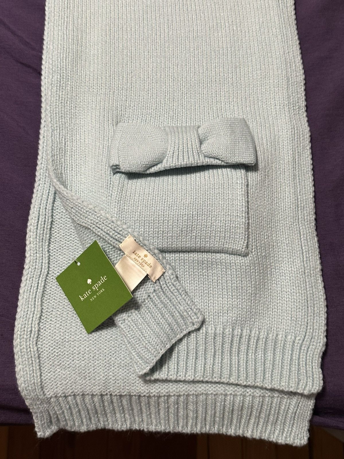 Kate Spade light turquoise kate spade scarf. never worn Size ONE SIZE - 1 Thumbnail
