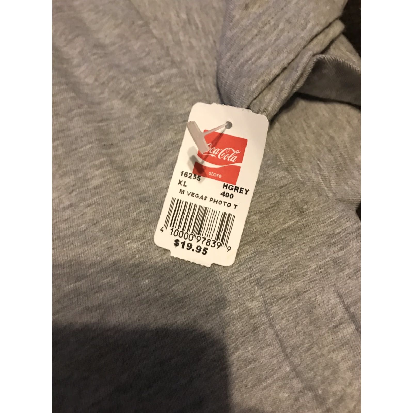 Vintage NWT Coca-Cola Men's Gray Short Sleeve Crew Neck T-Shirt XL Regular Size Coke Las Vegas Classic Breathable Summer Sized XL Mens Size US XL / EU 56 / 4 - 3 Thumbnail
