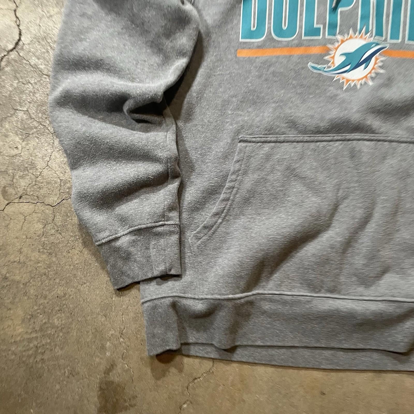 Other Miami Dolphins Hoodie Men's Medium Gray Logo NFL Sweatshirt Size ONE SIZE - 4 Thumbnail