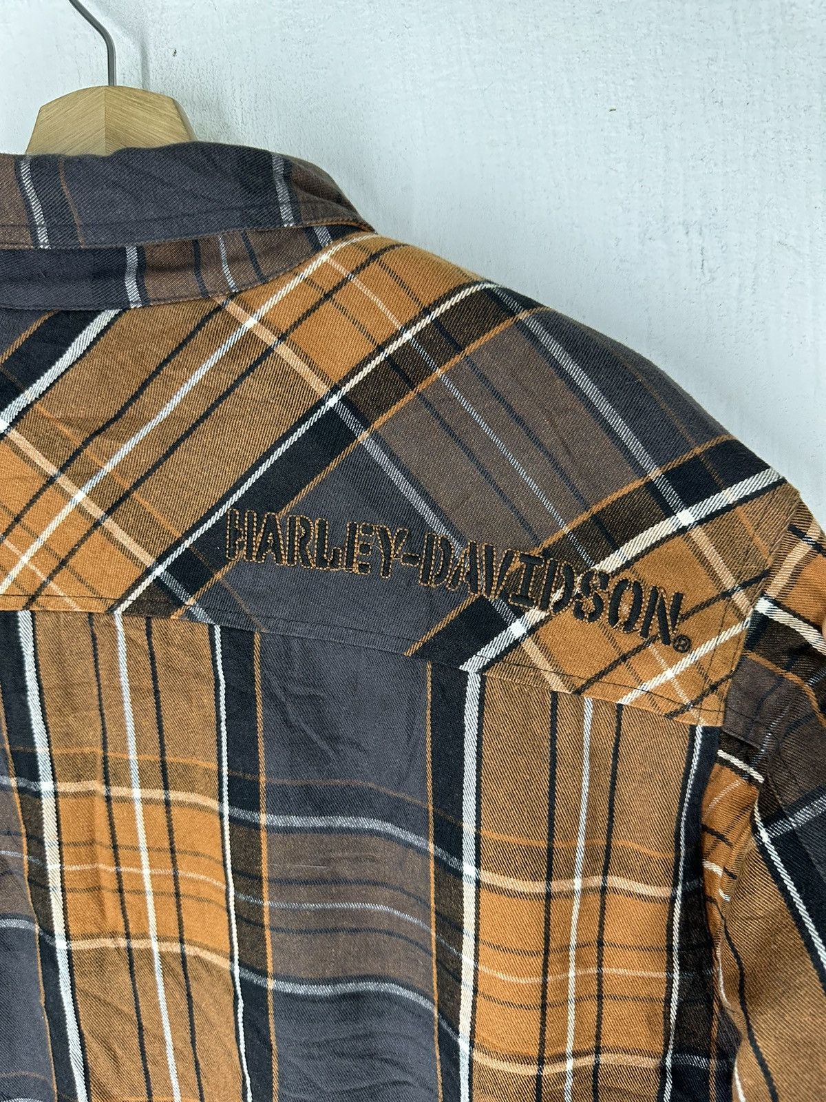 Harley Davidson Vintage HD Plaid Sherpa Lined Thick Heavy Flannel Jacket Size US L / EU 52-54 / 3 - 9 Thumbnail