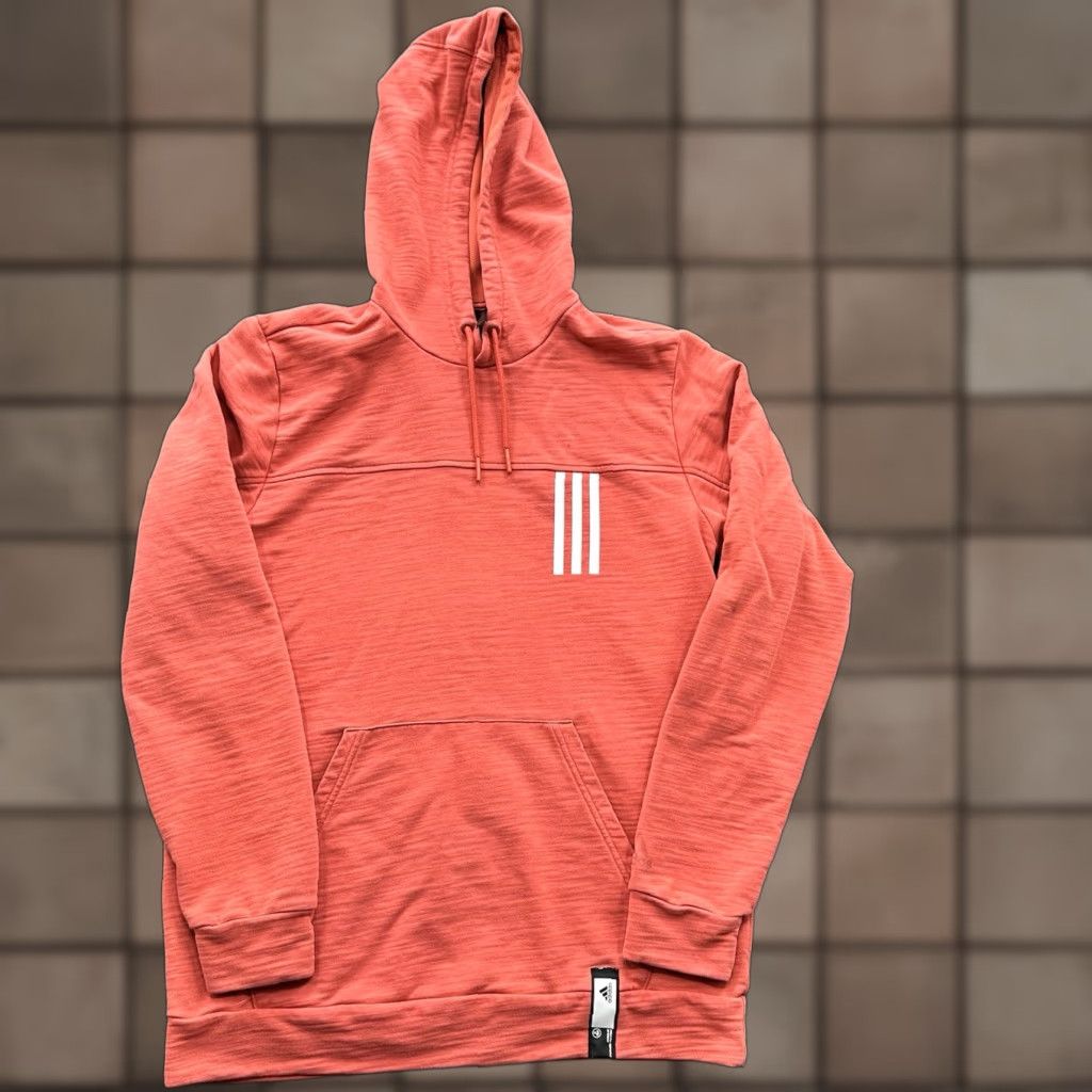 Adidas adidas Hoodie Men M Cotton Gym Workout Outdoor Training Performance Regular Red Logo Pockets Hooded All Seasons Size US M / EU 48-50 / 2 - 1 Thumbnail