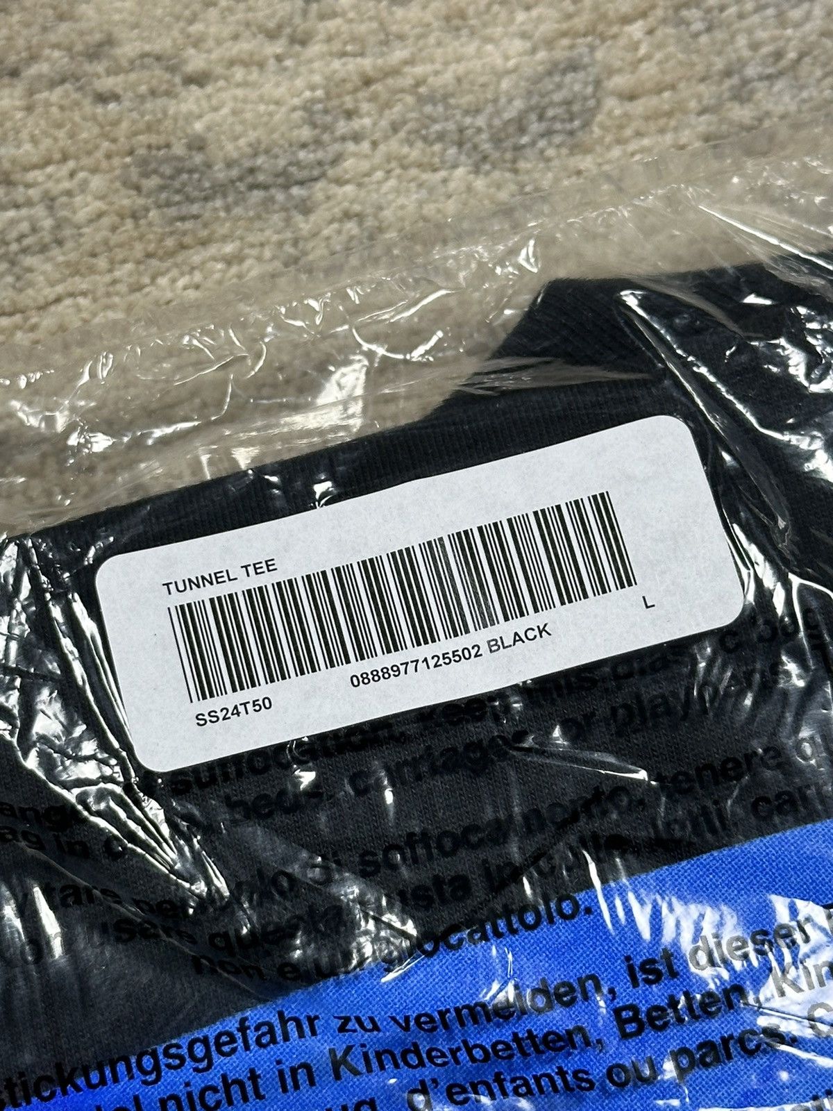 Supreme Supreme Tunnel Tee - Black - L - SS24 Size US L / EU 52-54 / 3 - 4 Thumbnail