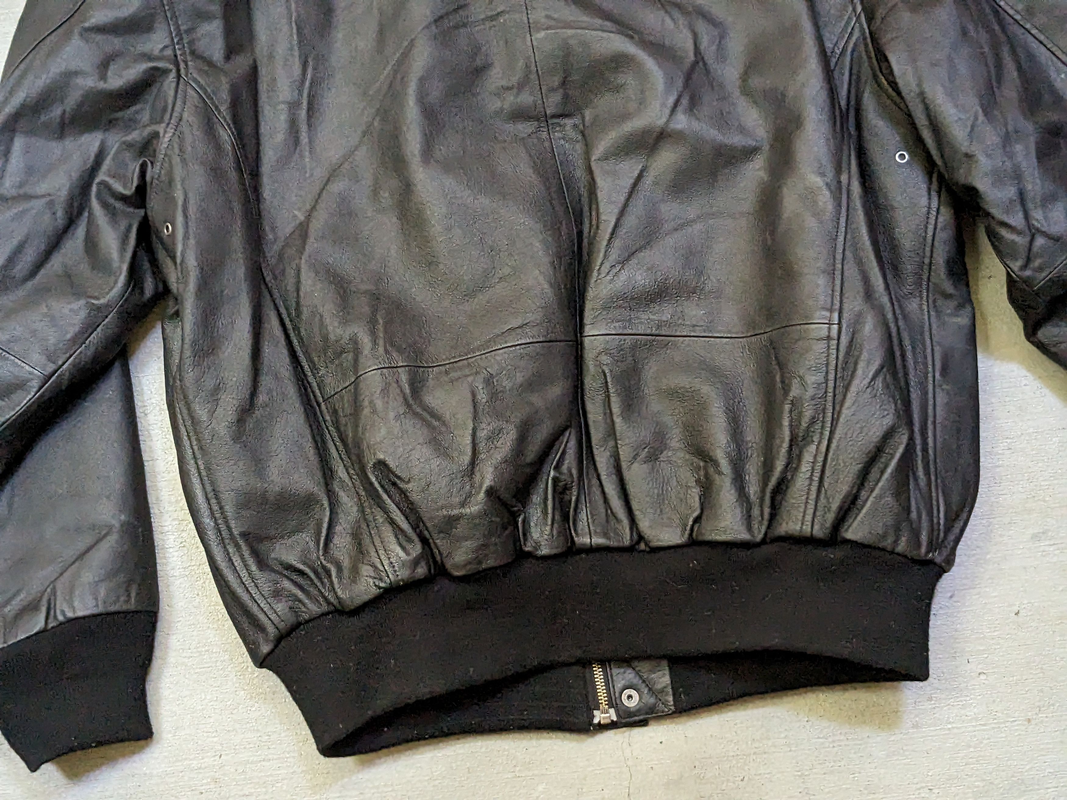Genuine Leather Air Force Leather Jacket Black Size XL Tall Bomber XLT Size US XL / EU 56 / 4 - 12 Thumbnail