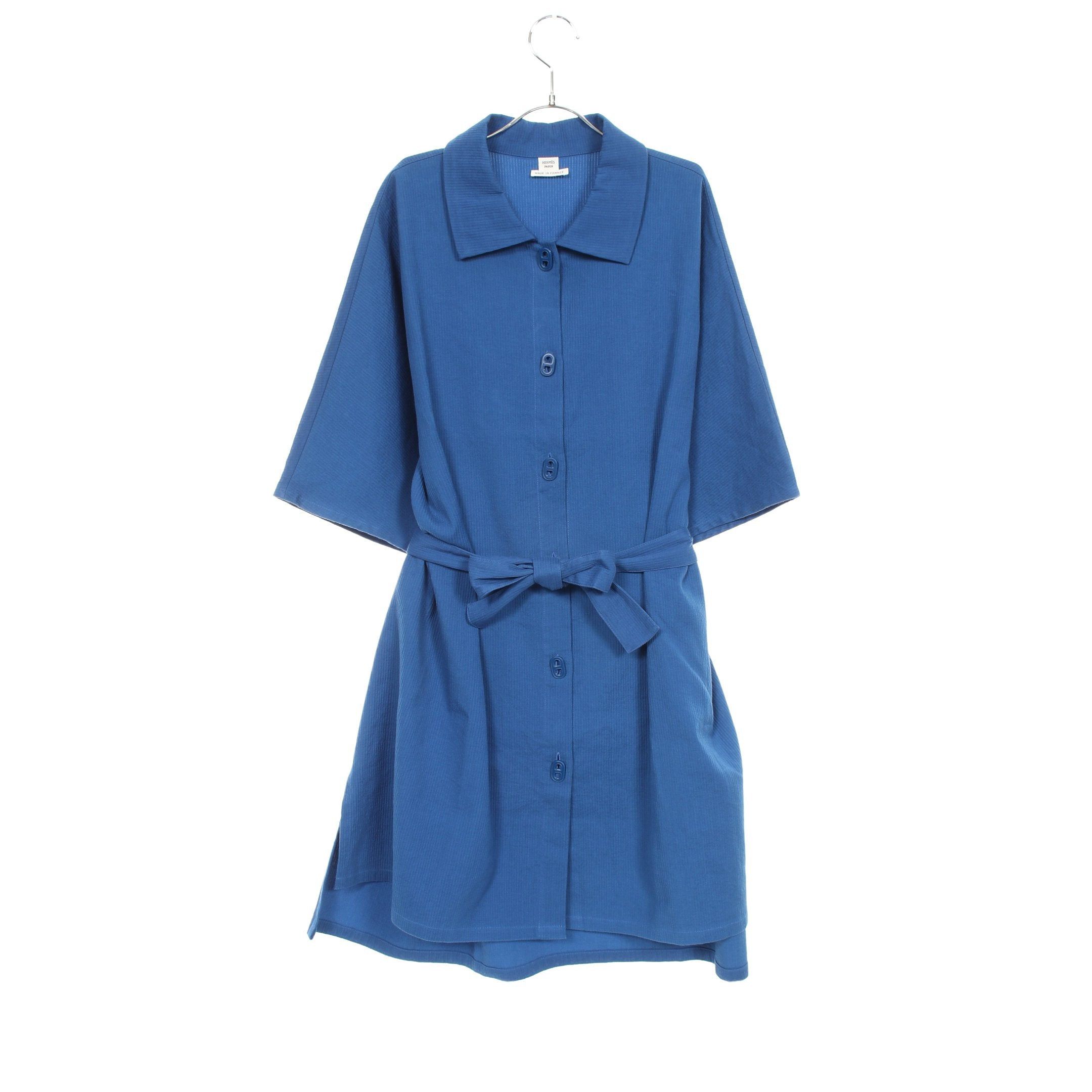 Hermes Hermes Chaîne Shirt Dress Cotton Nylon Blue Size ONE SIZE - 1 Thumbnail