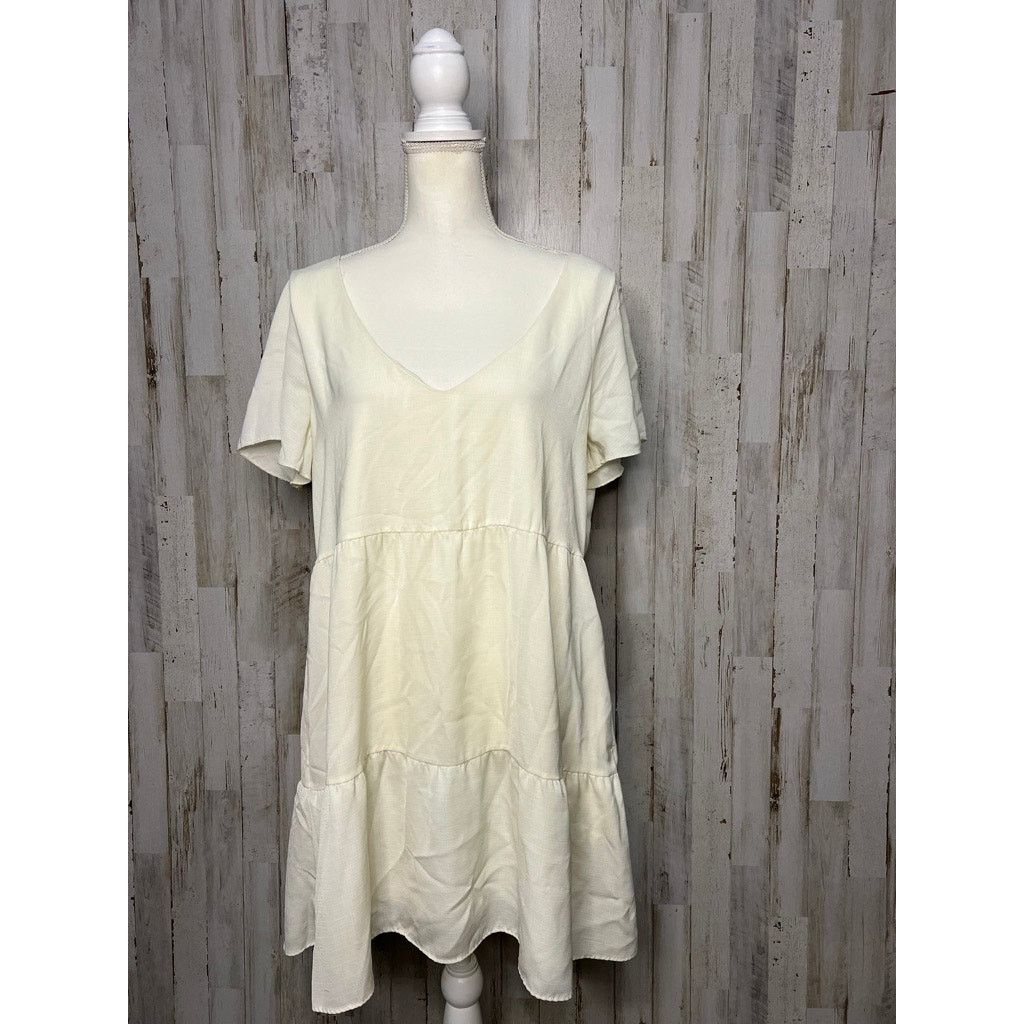 knee length dresses for ladies Claire Mini Dress ~ Painterly Petals XXL main image 1