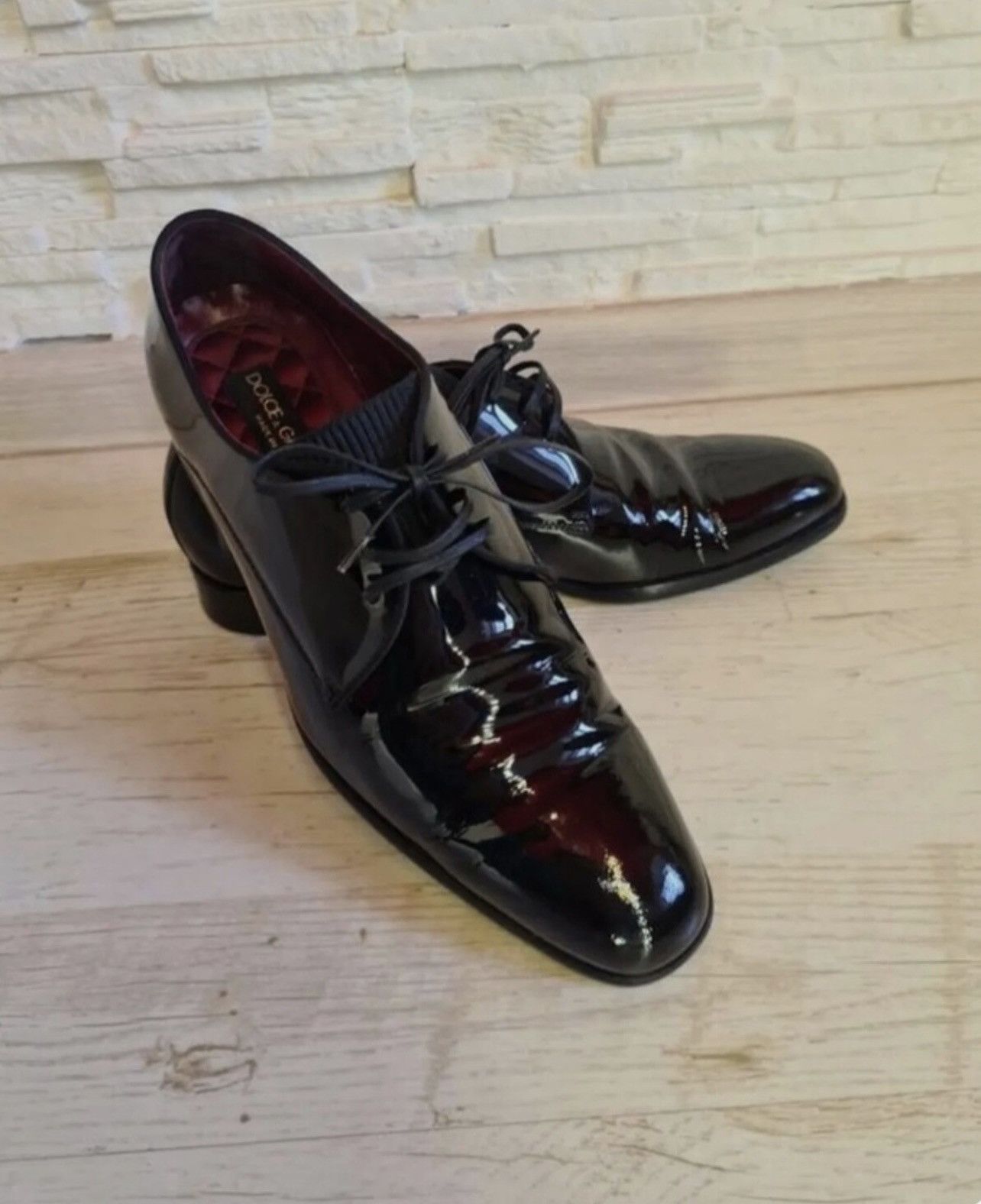 Dolce & Gabbana Dolce & Gabbana Patent Leather Derby Shoes – UK 7 Size US 8 / EU 41 - 2 Thumbnail