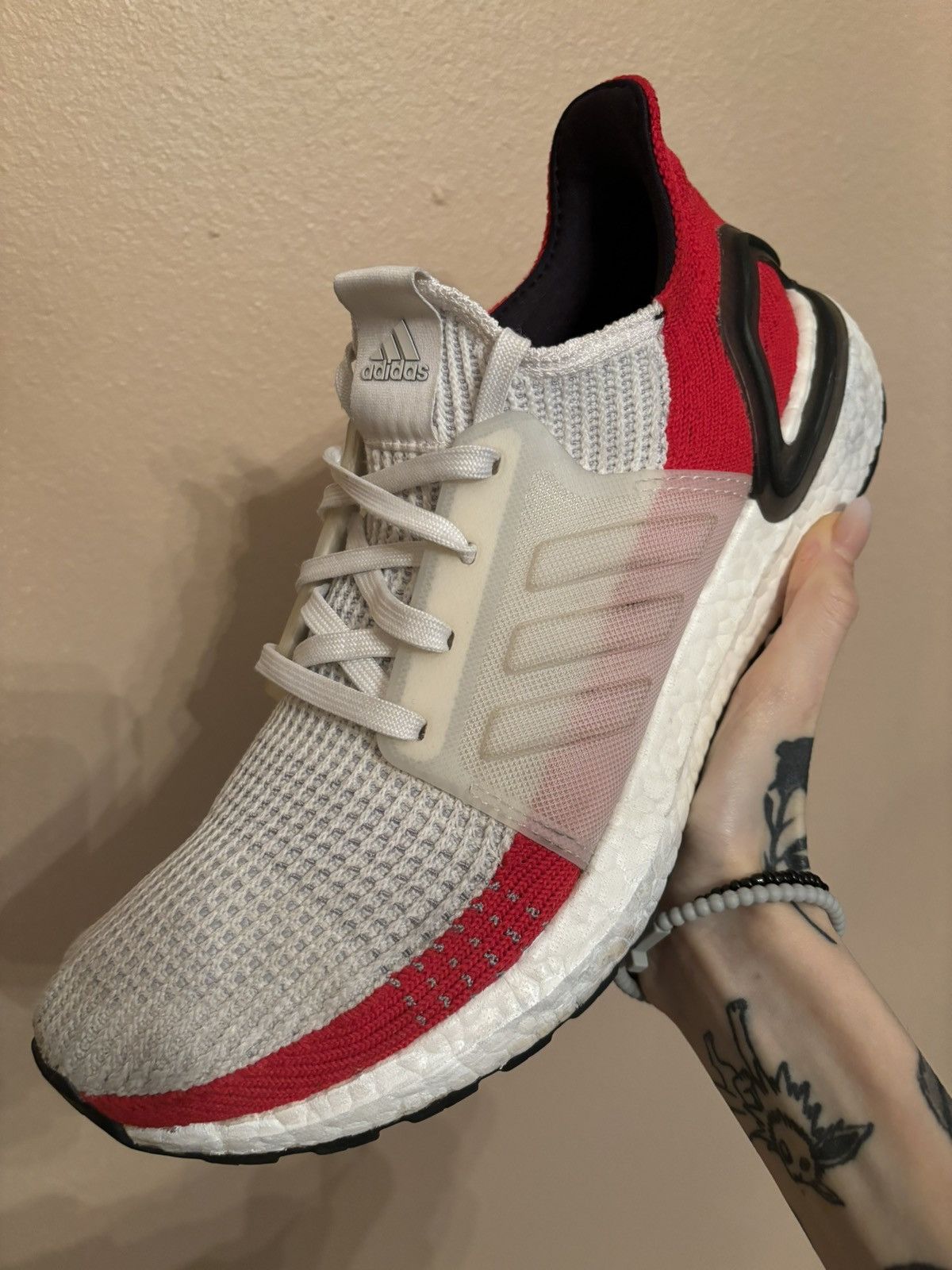 Adidas × Vintage UltraBoost 19 ‘White Scarlet’ Size US 8 / EU 41 - 1 Thumbnail