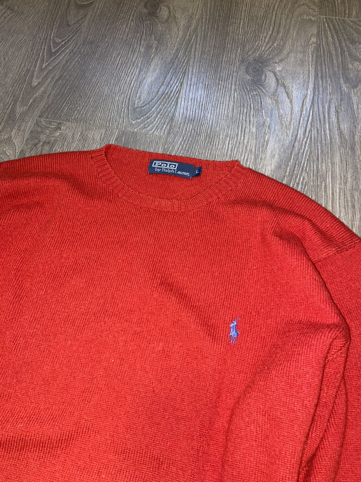 Polo Ralph Lauren × Vintage POLO RALPH LAUREN VINTAGE RED KNITTED SWEATER Size US L / EU 52-54 / 3 - 2 Thumbnail