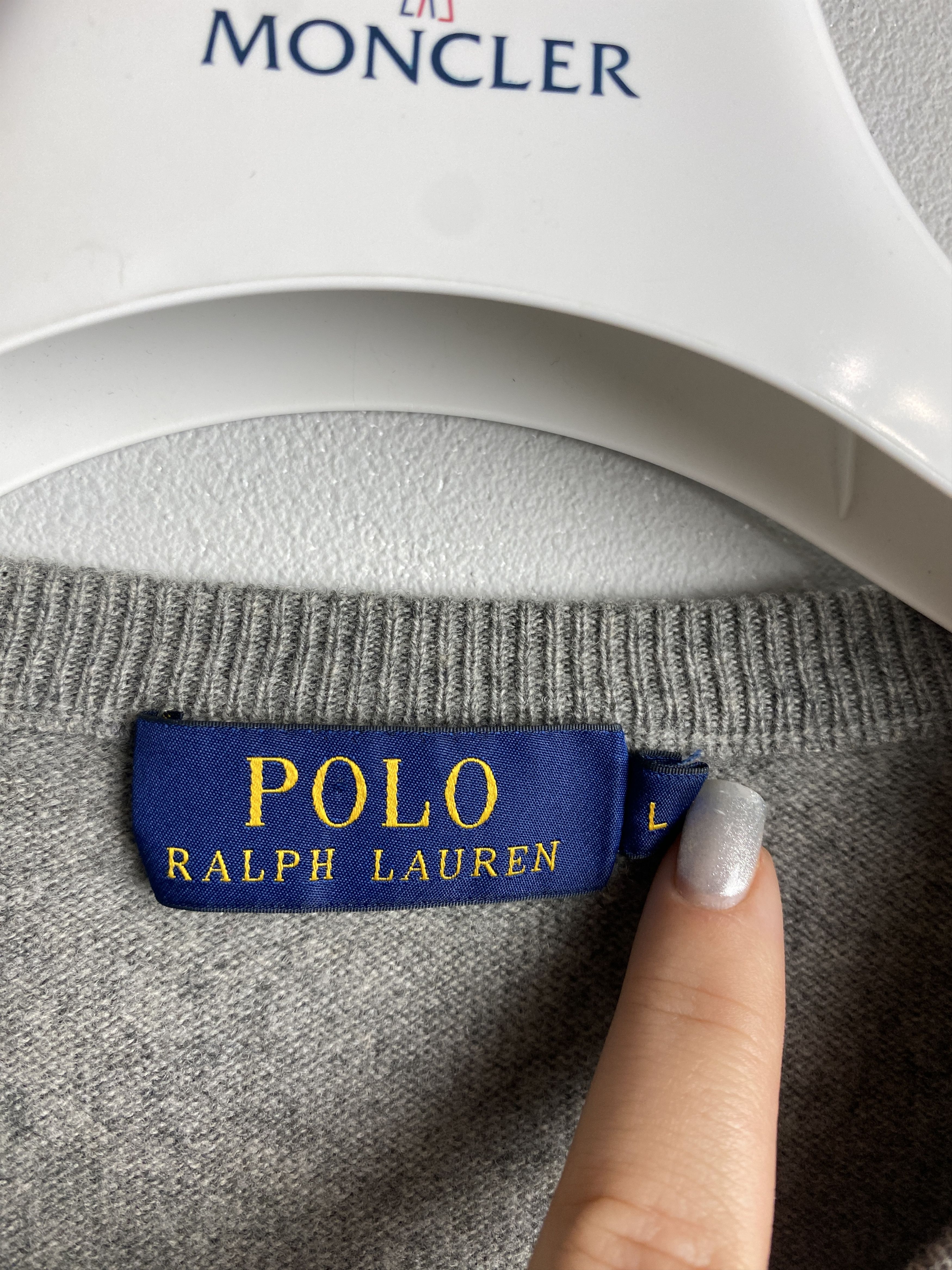 Polo Ralph Lauren Polo Ralph Lauren merino wool v neck sweater knitwear Size US L / EU 52-54 / 3 - 3 Thumbnail