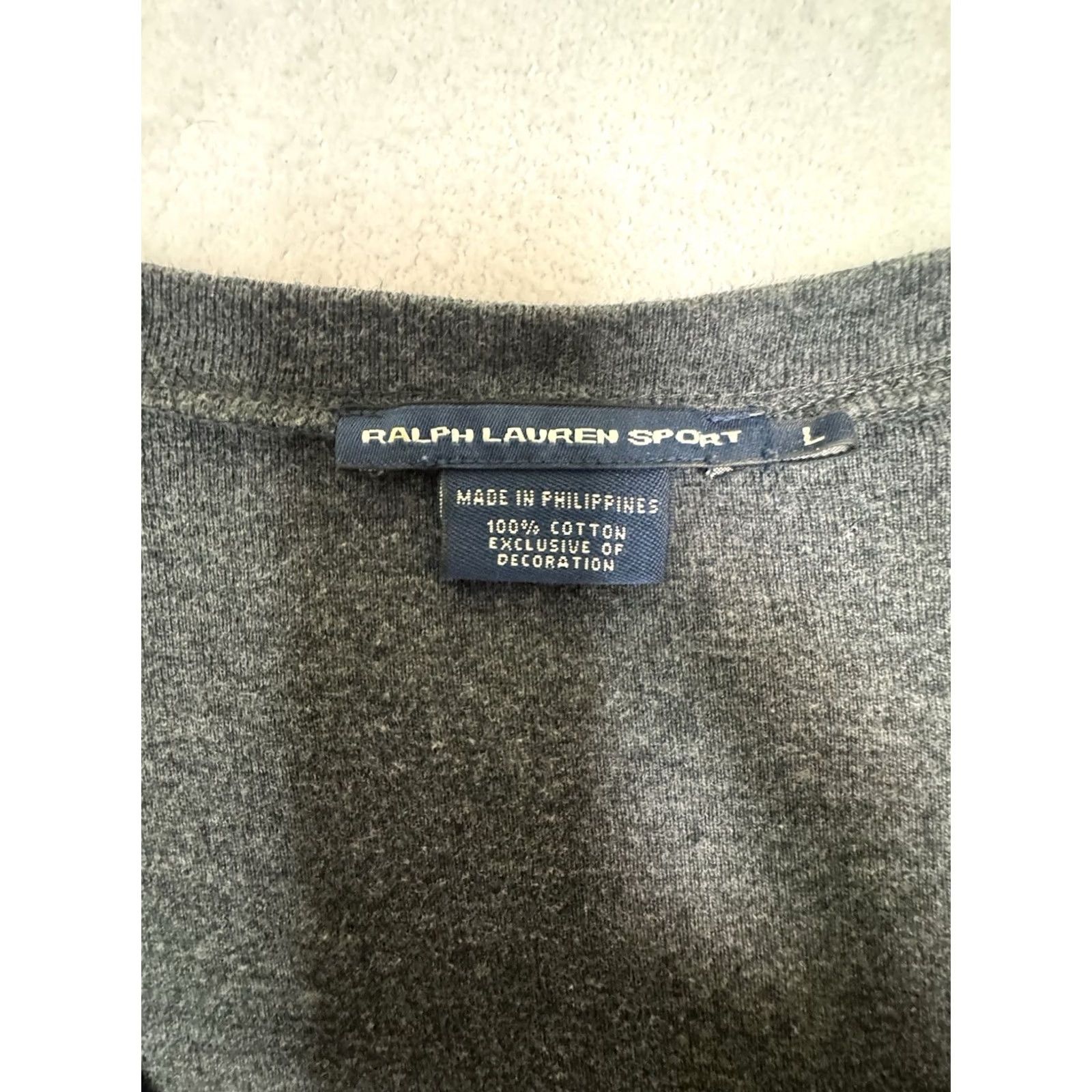 Ralph Lauren VINTAGE Ralph Lauren Shirt Womens L Gray Y2K Sport Women Size Blouse GUC Size L / US 10 / IT 46 - 2 Thumbnail