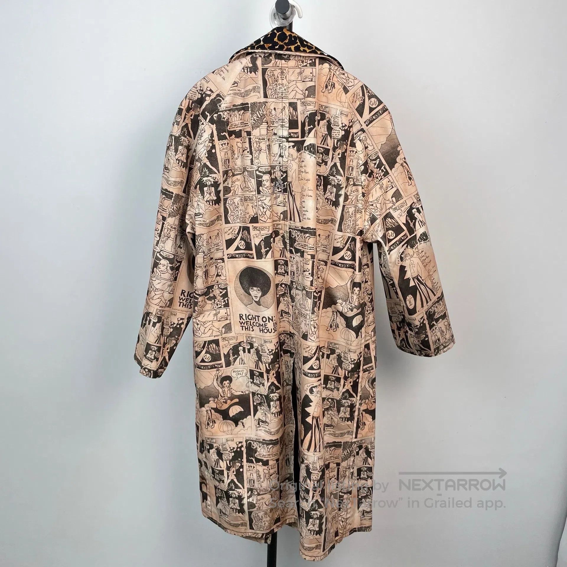 Prada Prada Distressed Poster Print Leopard Print Lapel Coat| Size XS / US 0-2 / IT 36-38 - 2 Thumbnail