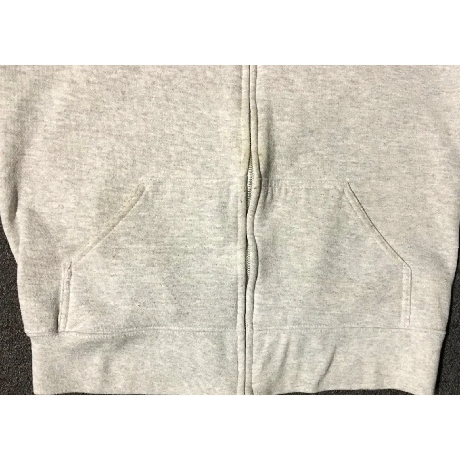 Vintage VINTAGE American Vintage Gray Zip Hoodie Sweatshirt M USA 80s 90s Blank Track Biker Punk Surf Skate Mens Size US M / EU 48-50 / 2 - 2 Thumbnail