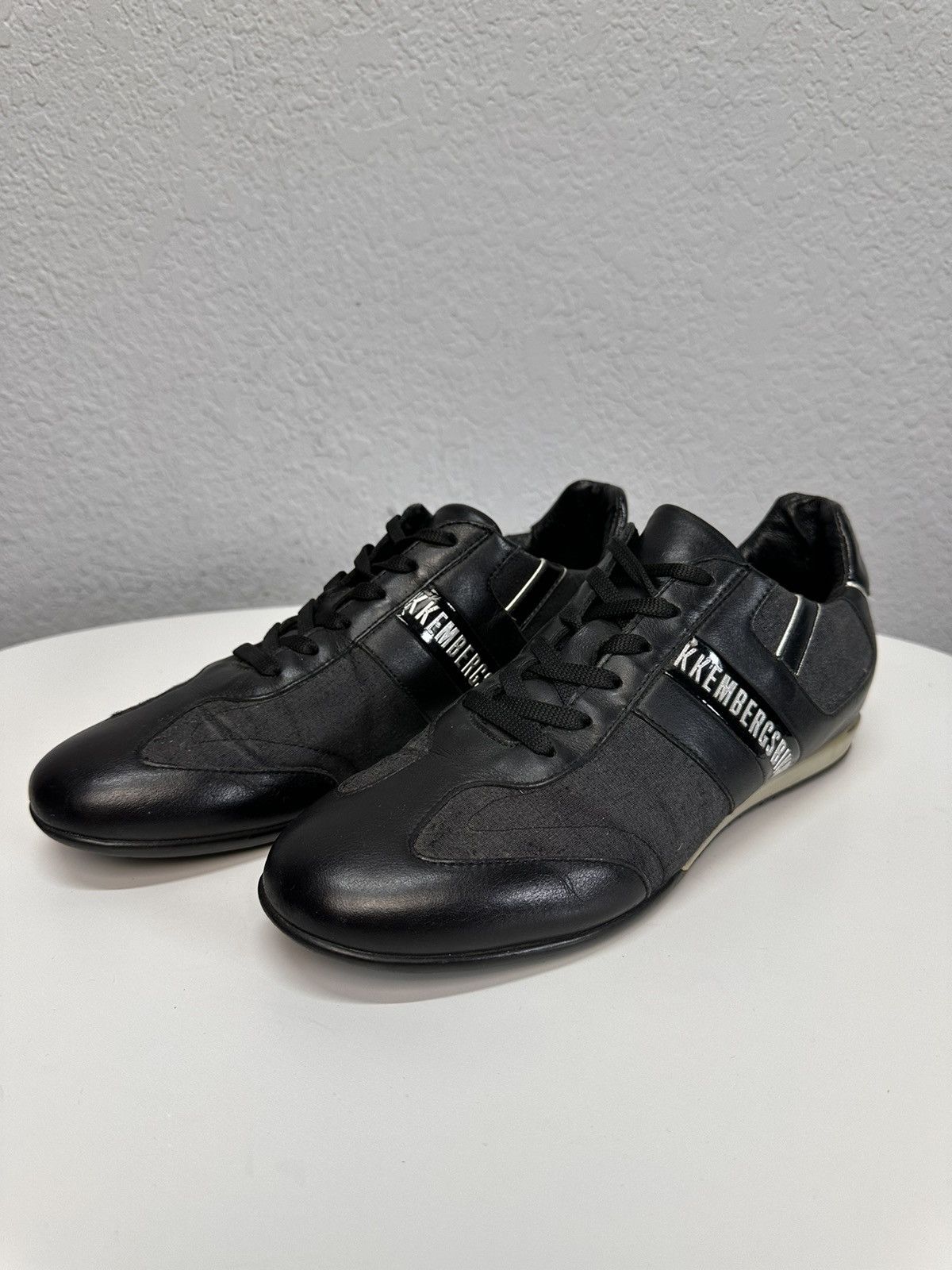 Dirk Bikkembergs Bikkembergs Black Leather Sneakers Minimal Sport Luxe Size US 7 / EU 40 - 1 Thumbnail