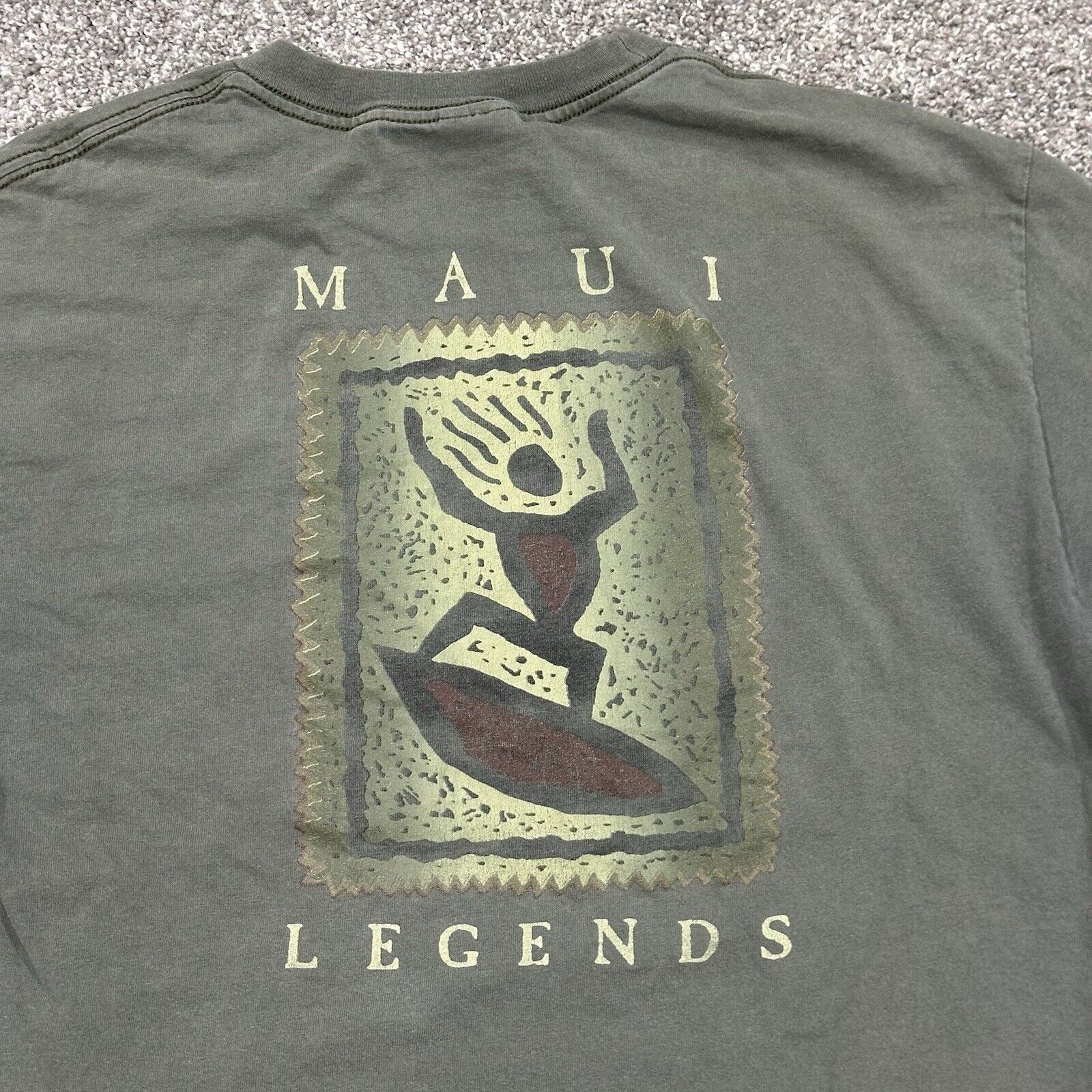 AAA VTG Maui Legends Graphic Short Sleeve Tee Shirt Green Size L Size US L / EU 52-54 / 3 - 9 Thumbnail