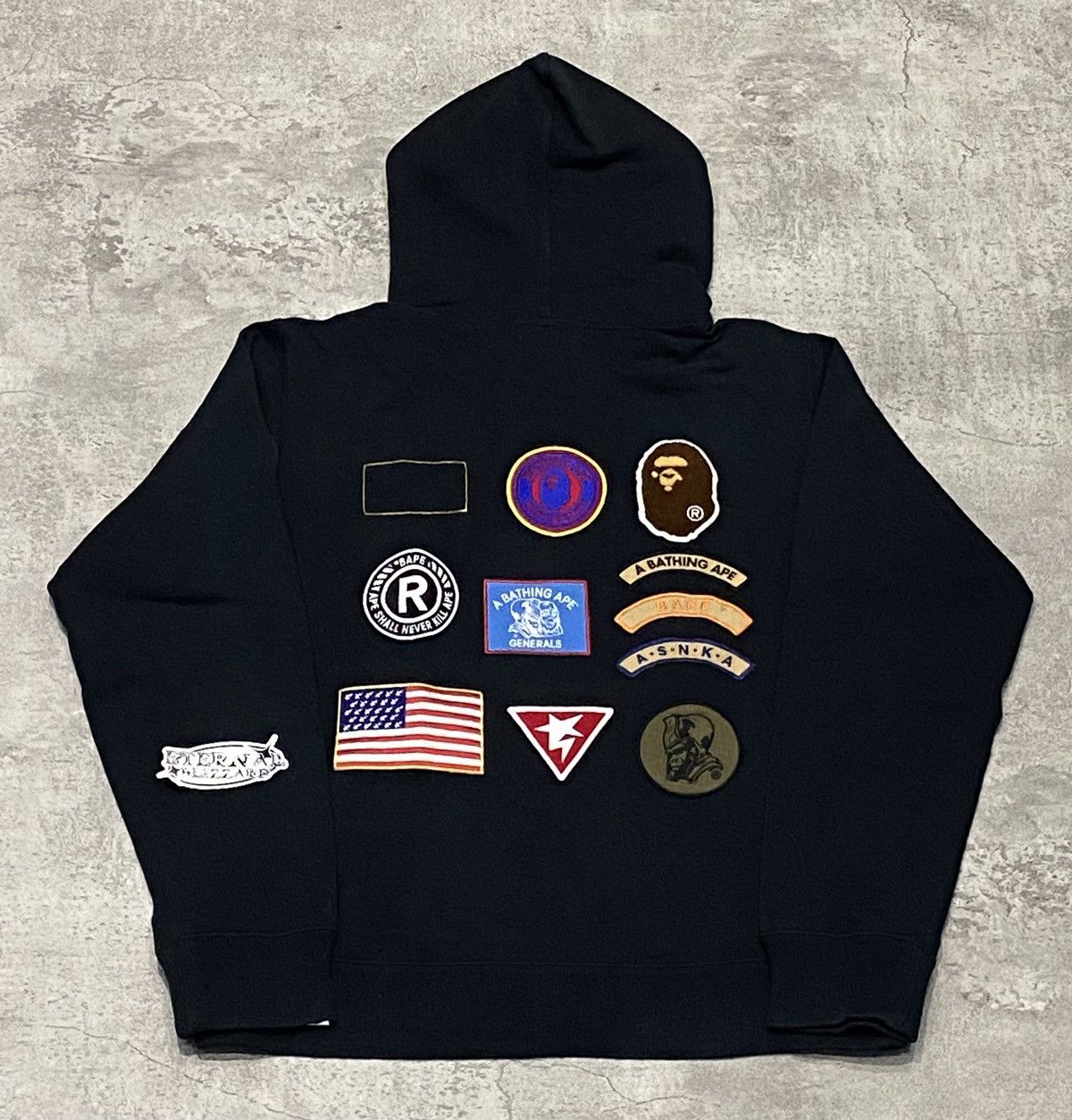 Bape Bape Multi Logo Pullover Black Hoodie Size US L / EU 52-54 / 3 - 1 Thumbnail