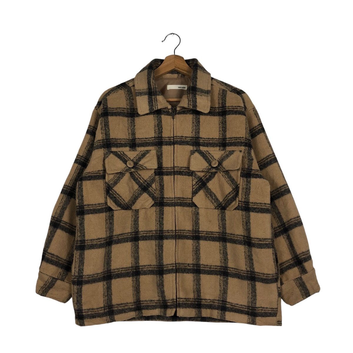 Japanese Brand × Vintage 📌Vintage Work Chore Jacket Zipper Sho Japan Tartan Design Size US M / EU 48-50 / 2 - 2 Thumbnail