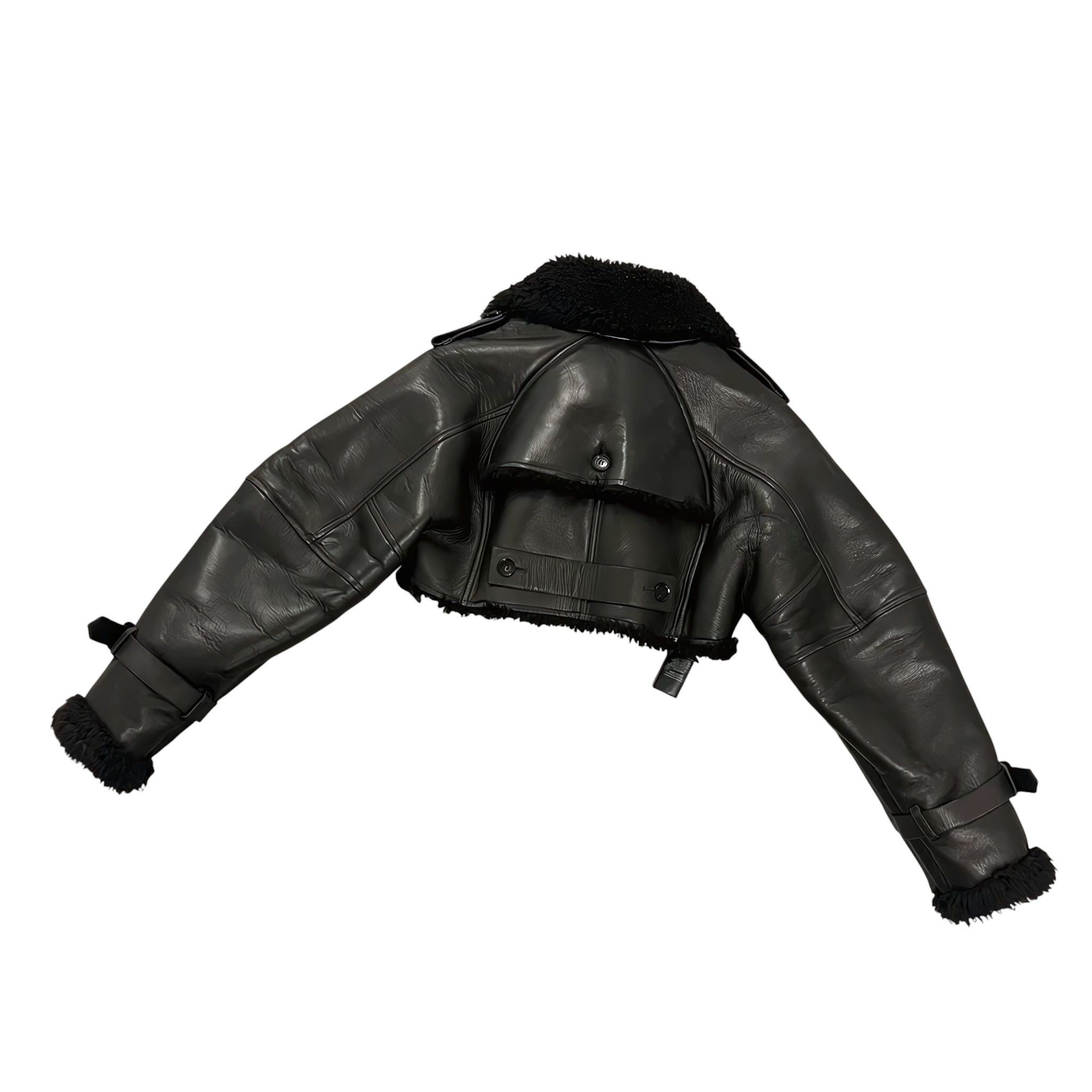Burberry Prorsum PRORSUM SHEARLING SHORT LEATHER JACKET Size XS / US 0-2 / IT 36-38 - 3 Thumbnail