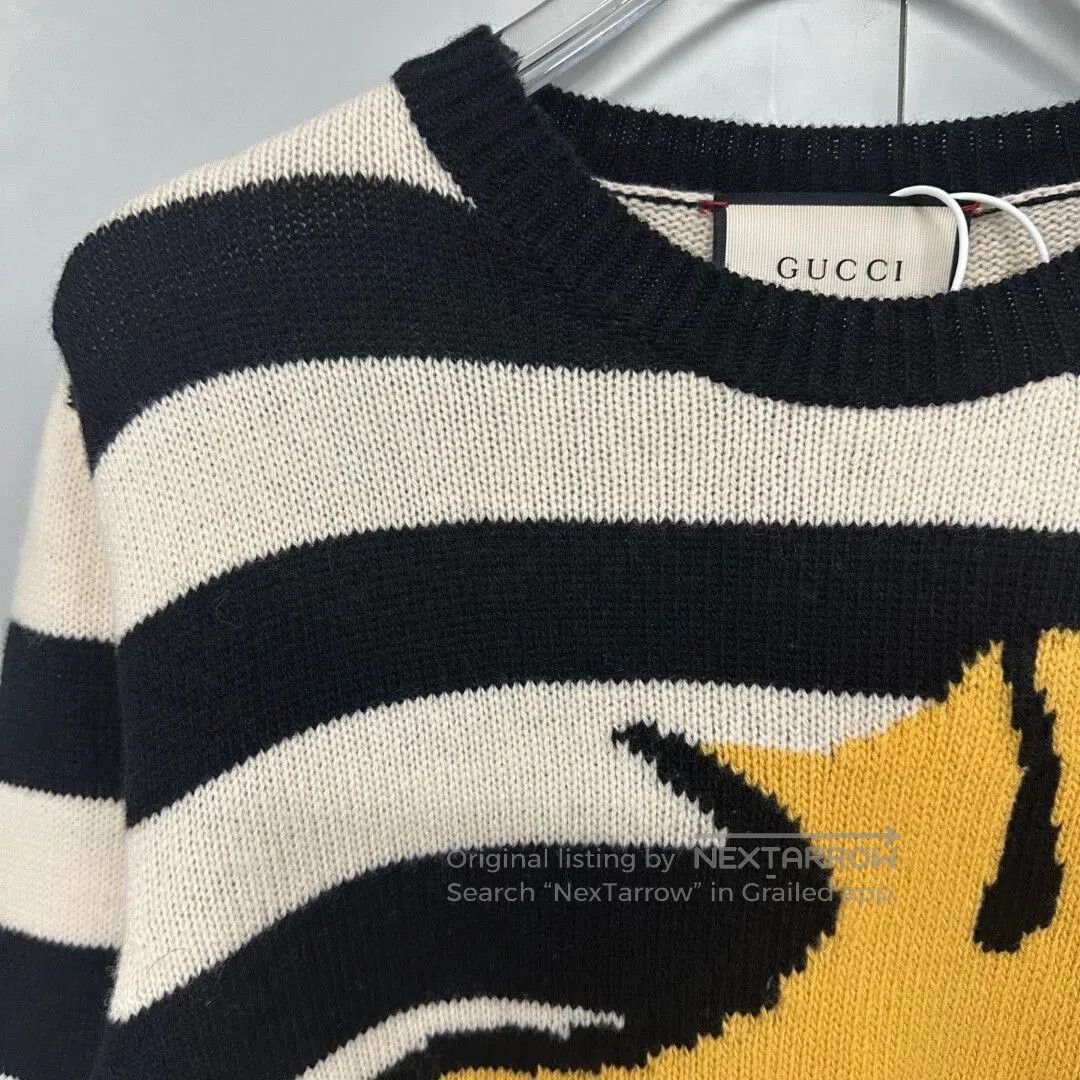 Gucci gucci snoopy striped knit sweater size m. Size US M / EU 48-50 / 2 - 3 Thumbnail