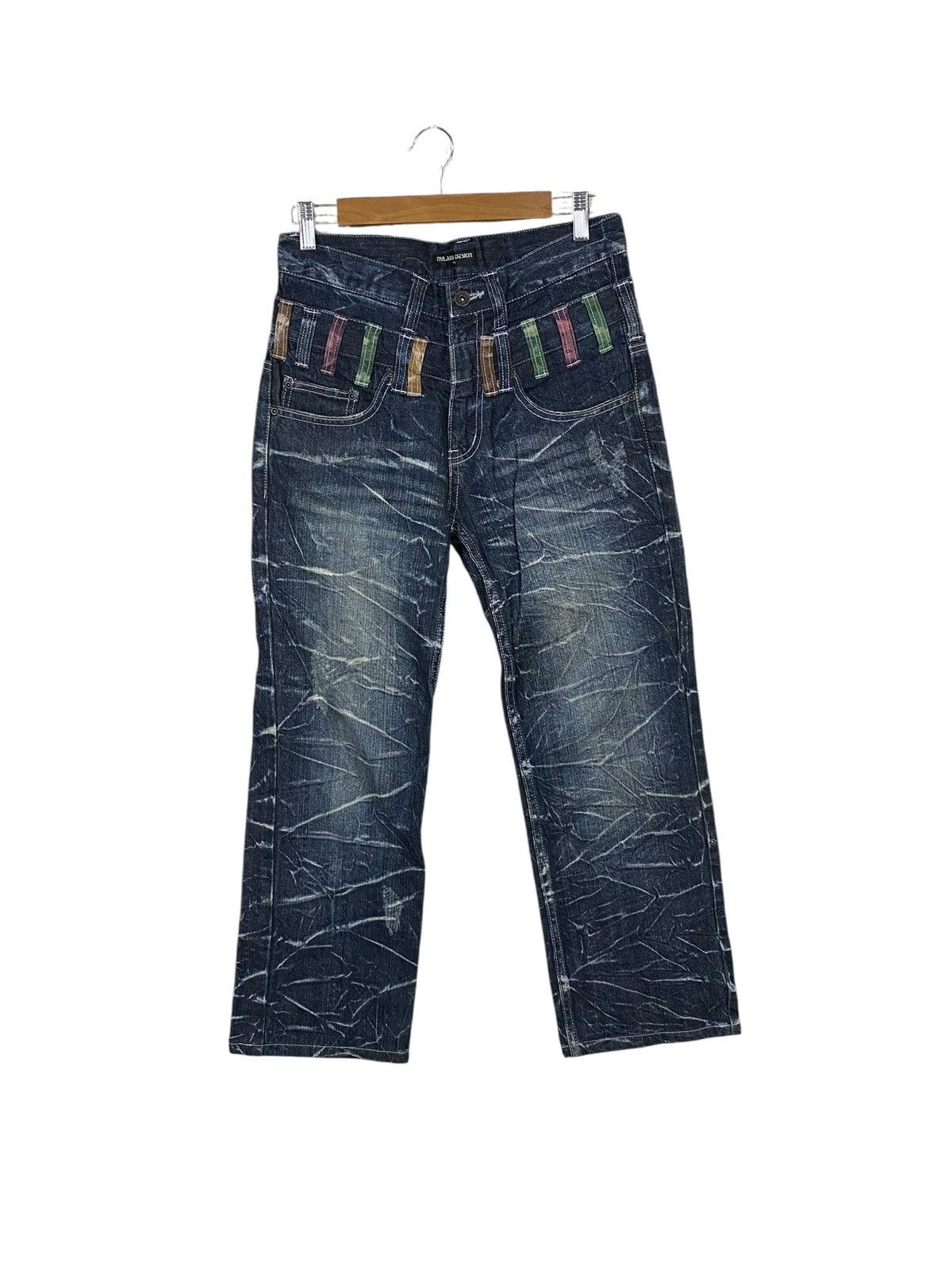 Nylaus design double waist flared denim