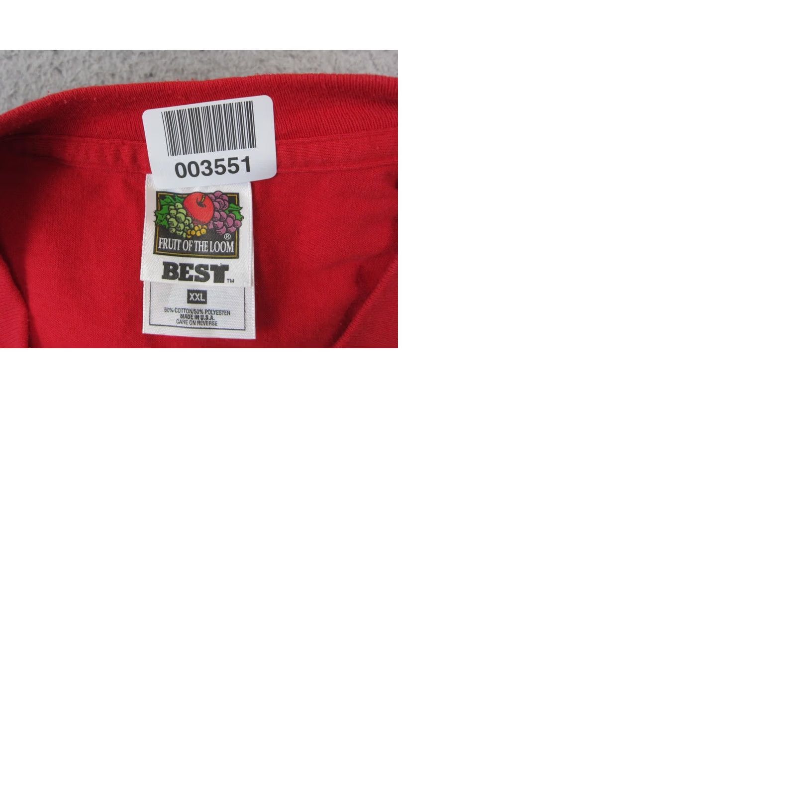 Fruit Of The Loom VINTAGE Fruit of the Loom Comets Shirt Mens 2XL Red 80s 90s Retro Sports Tee Size US XXL / EU 58 / 5 - 9 Thumbnail