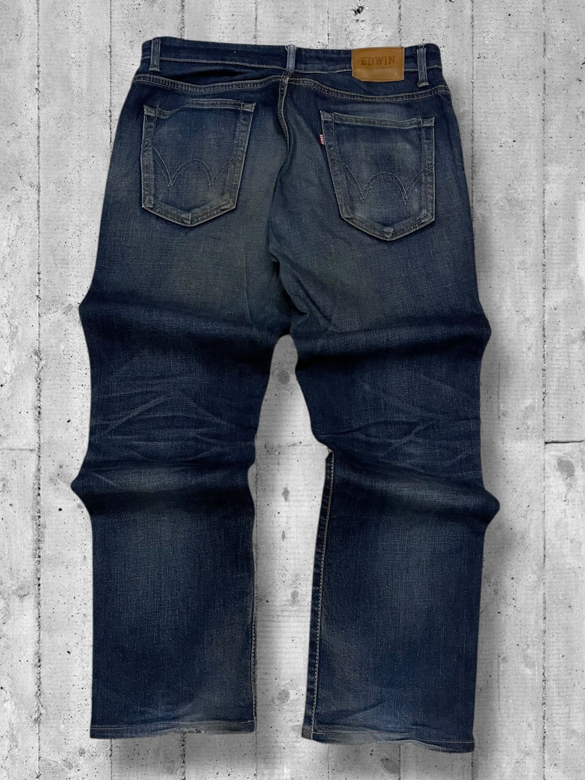 Designer × Edwin × Vintage Vintage 1990s Japan Designer Edwin Distressed Dirt Denim Size US 32 / EU 48 - 8 Thumbnail