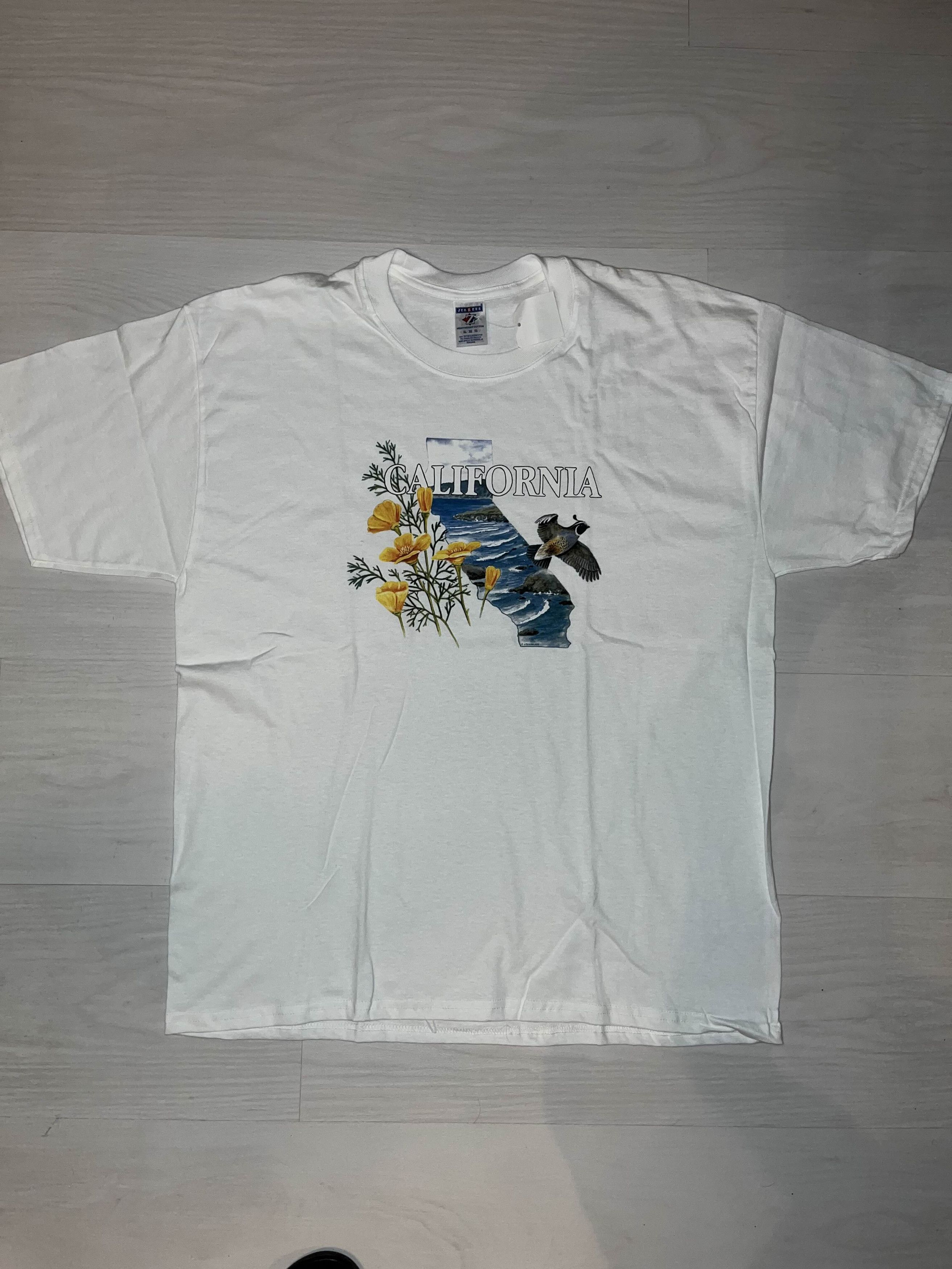 California Republic × Jerzees × Vintage Y2K Deadstock California Graphic T-Shirt Size US XL / EU 56 / 4 - 2 Thumbnail