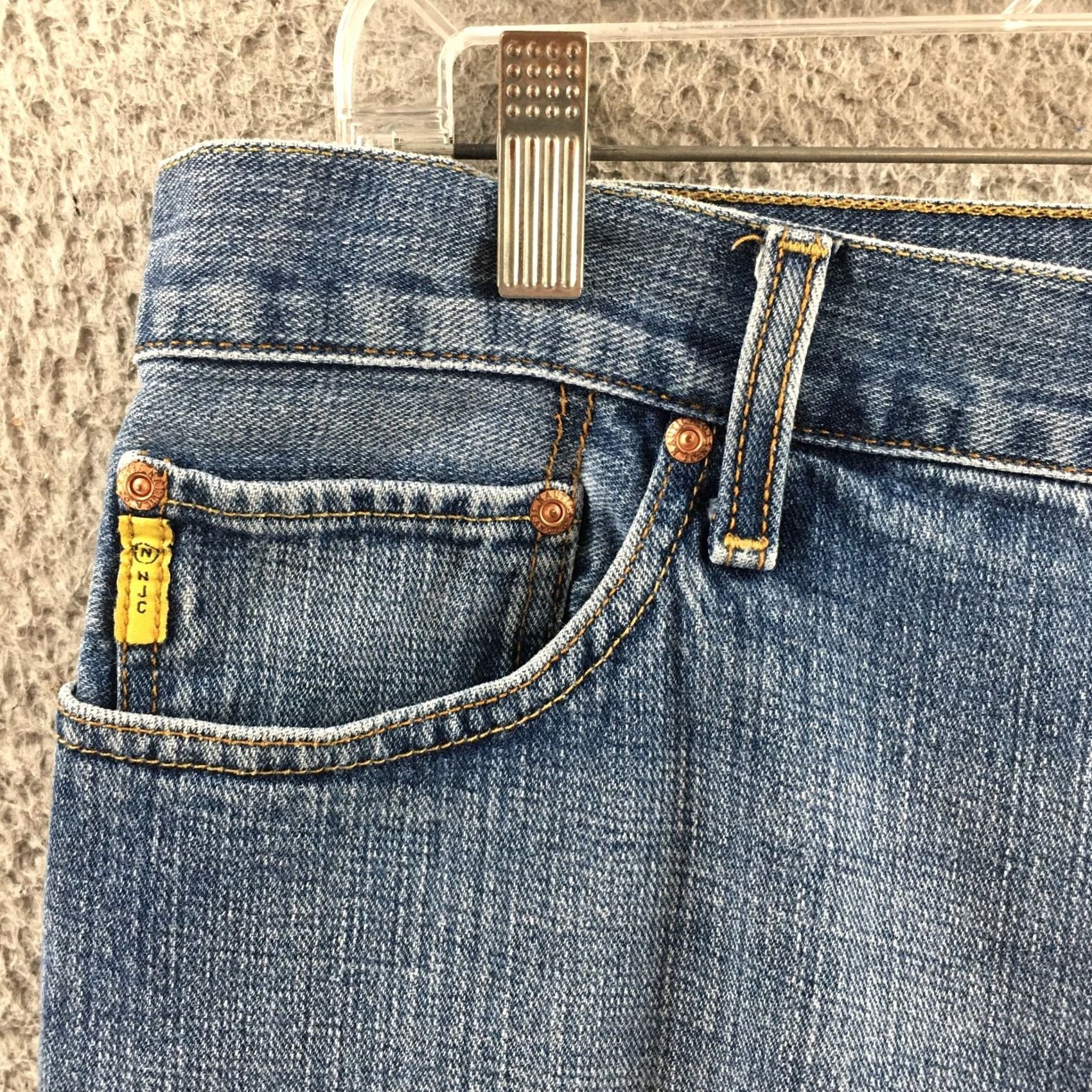 Nautica Nautica Classic Straight Jeans Mens 36x32 Blue Denim Cotton Regular Size 38 Waist 5-Pocket Denim Jeans Mens Size US 36 / EU 52 - 3 Thumbnail