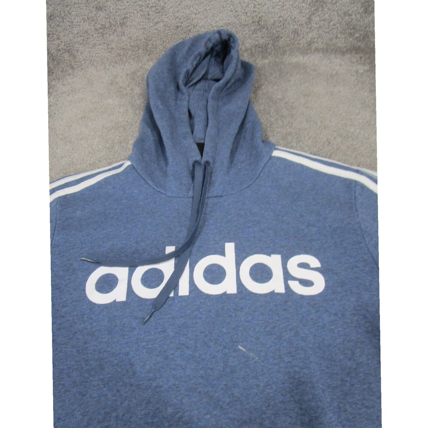 Adidas Adidas Mens Medium Blue Cotton Blend Sweatshirt Hoodie Pullover Size US M / EU 48-50 / 2 - 2 Thumbnail