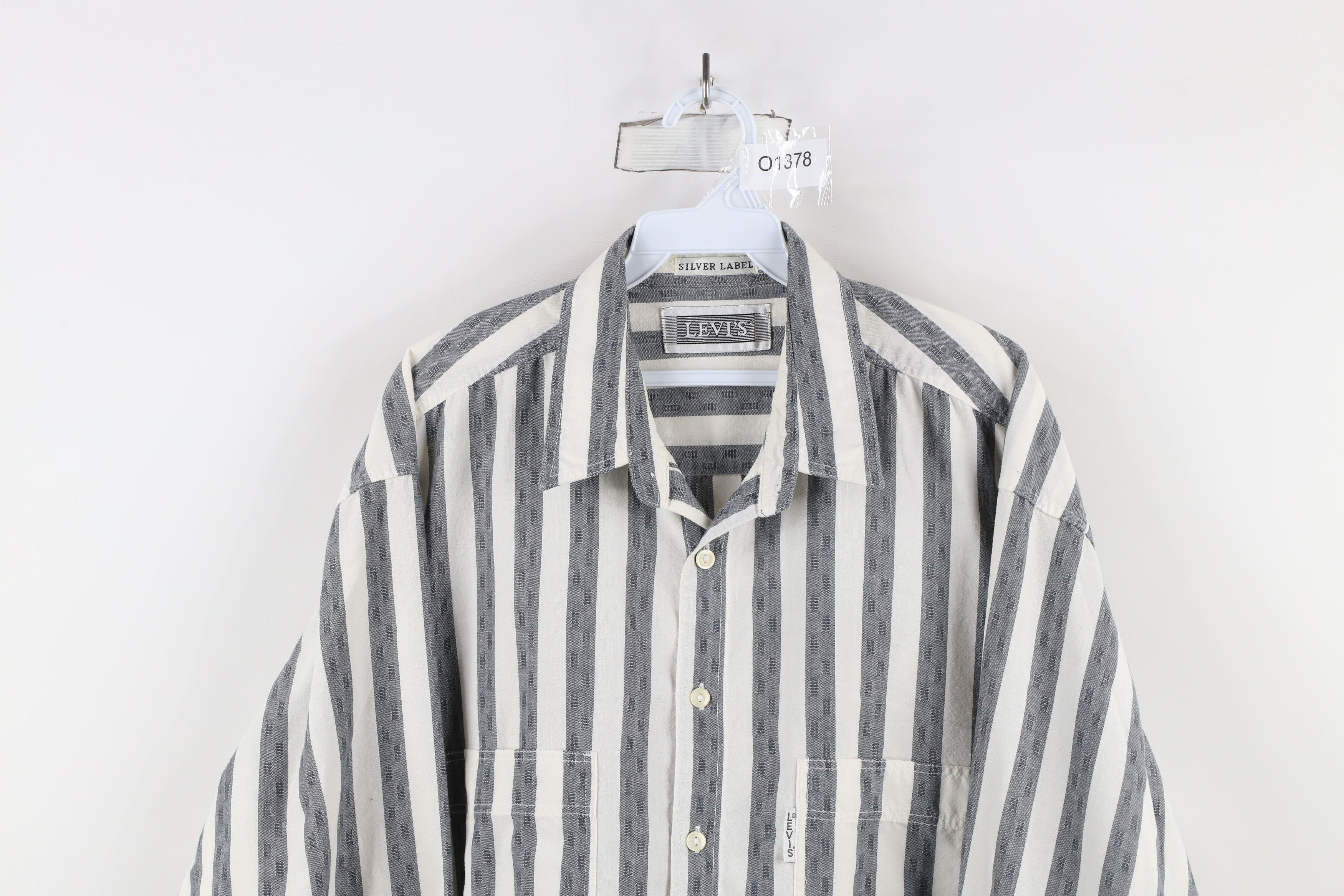 Levi's × Vintage Vintage 80s Levis Silver Label Fit Collared Button Shirt Size US XL / EU 56 / 4 - 2 Thumbnail