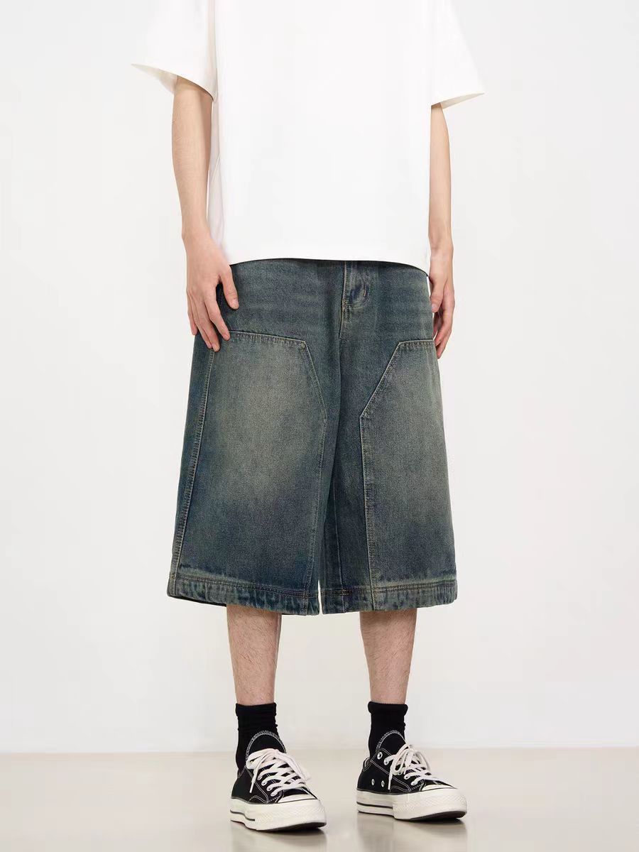 Japanese Brand × Vintage Washed vintage lumberjack denim shorts Size US 34 / EU 50 - 4 Thumbnail