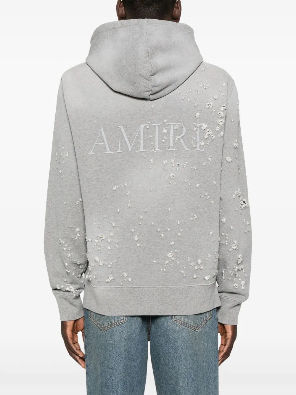 Amiri o1h1sh10525 Ma Shotgun Embroidered Hoodie in Light Grey Size US S / EU 44-46 / 1 - 4 Thumbnail