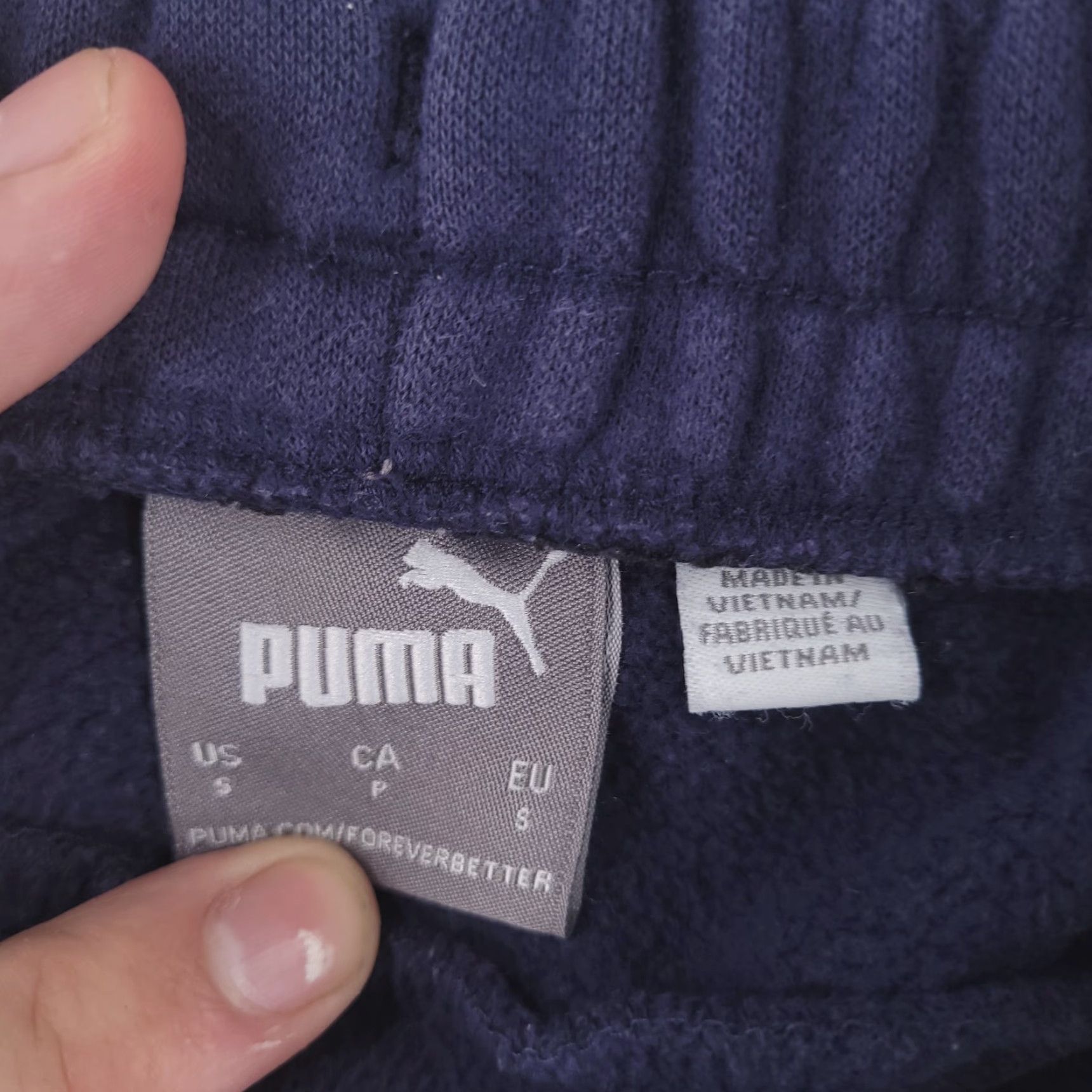 Puma PUMA Pants Mens Small Sweatpants Slim Tapered Joggers 27" Inseam Blue Size US 28 / EU 44 - 4 Thumbnail