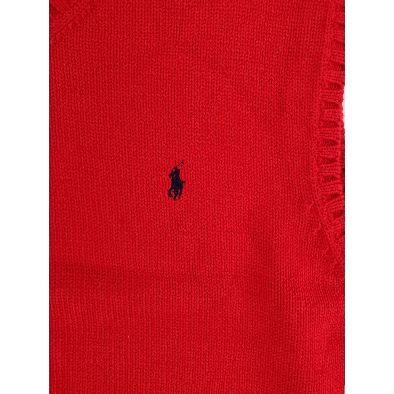 Polo Ralph Lauren Polo Ralph Lauren Sweater Vest V Neck Red Mens L Size US L / EU 52-54 / 3 - 2 Thumbnail