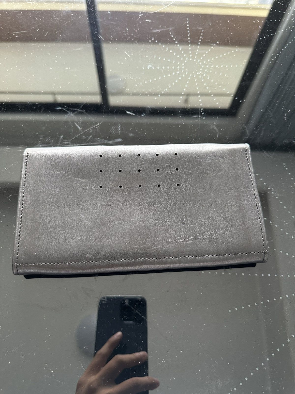 Rick Owens Silver Perforated Long Wallet Cccckc in Gray, Men's — image 2 of 4