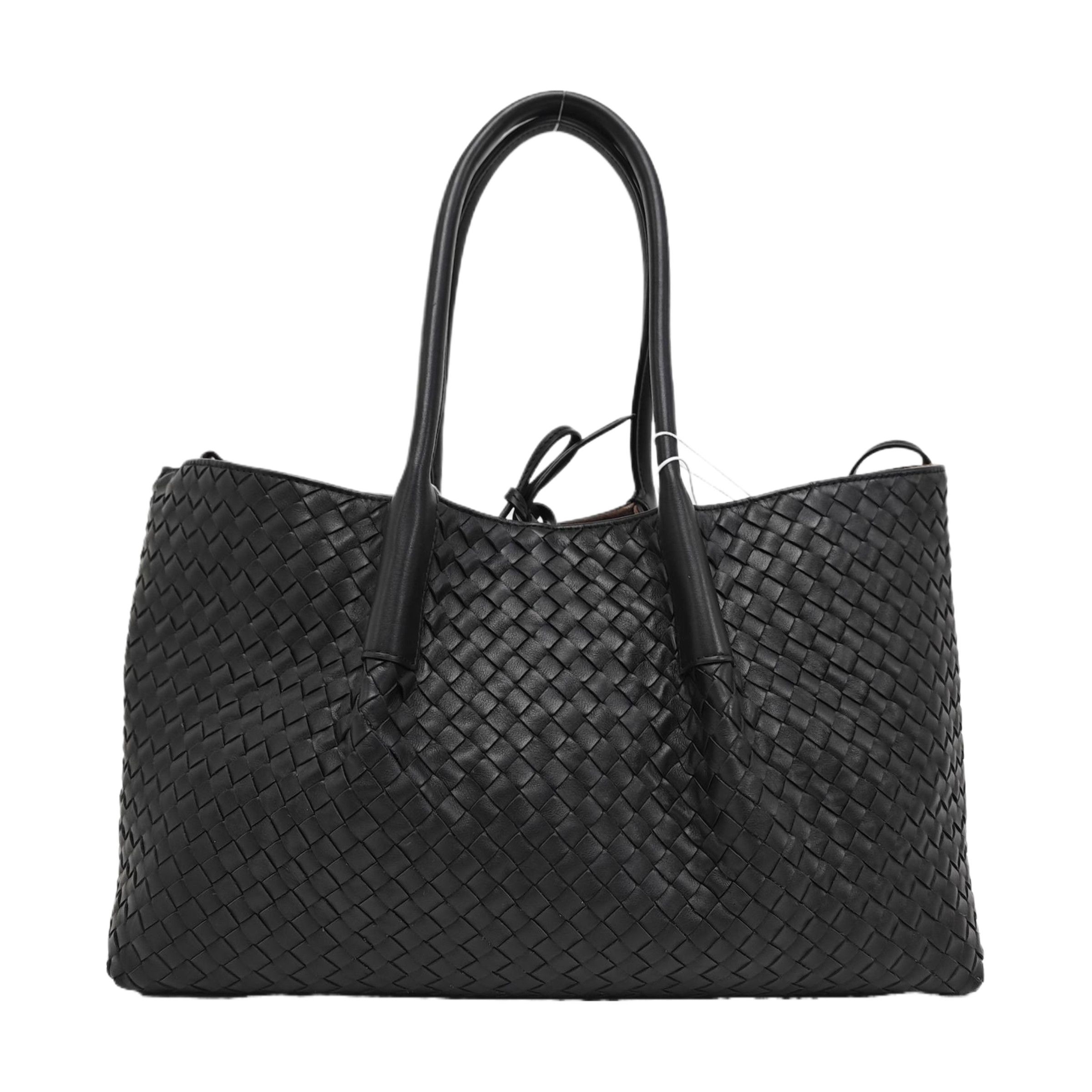 Bottega Veneta Intrecciato Leather Tote Bag in Black, Women's