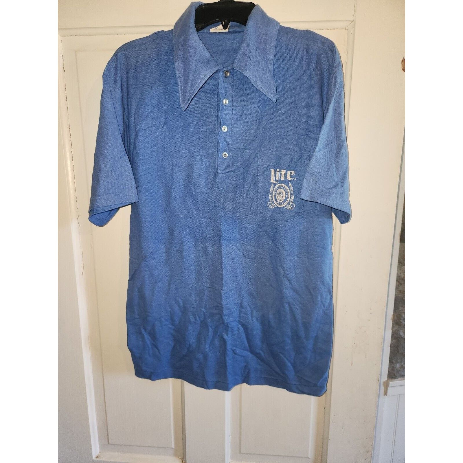 Other sportswear miller lite 1980's polo shirt faded vintage Size US L / EU 52-54 / 3 - 1 Thumbnail