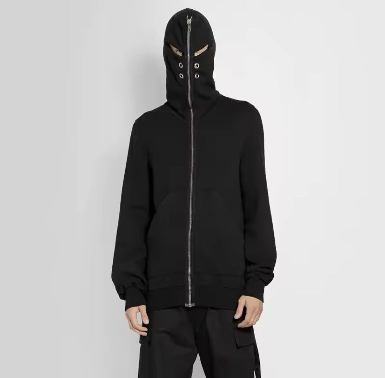 Japanese Brand Oversize Style Zip Up Mask Hoodie Size US XL / EU 56 / 4 - 1 Thumbnail