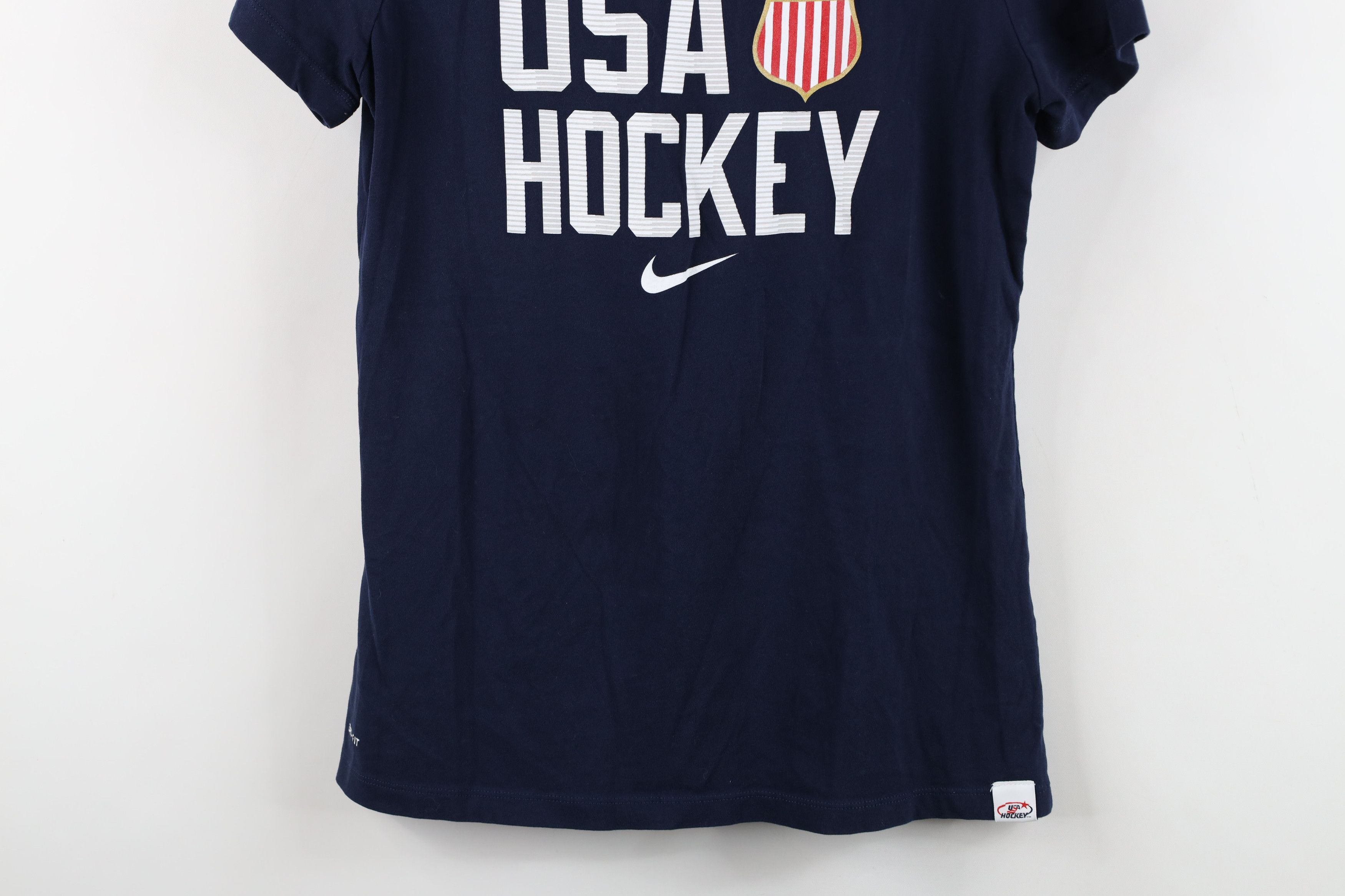 Nike Nike Spell Out Team USA Hockey Short Sleeve T-Shirt Blue Size M / US 6-8 / IT 42-44 - 3 Thumbnail