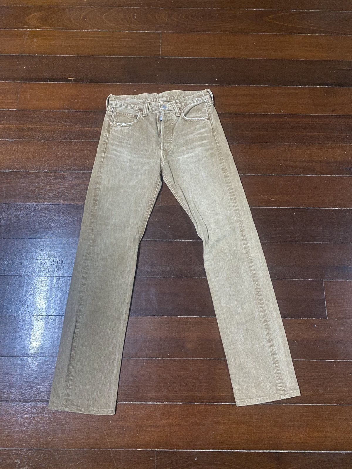 Full Count & Co. Rare fullcount 1280 k slim Straight Denim Jeans brown faded Size US 29 - 1 Thumbnail